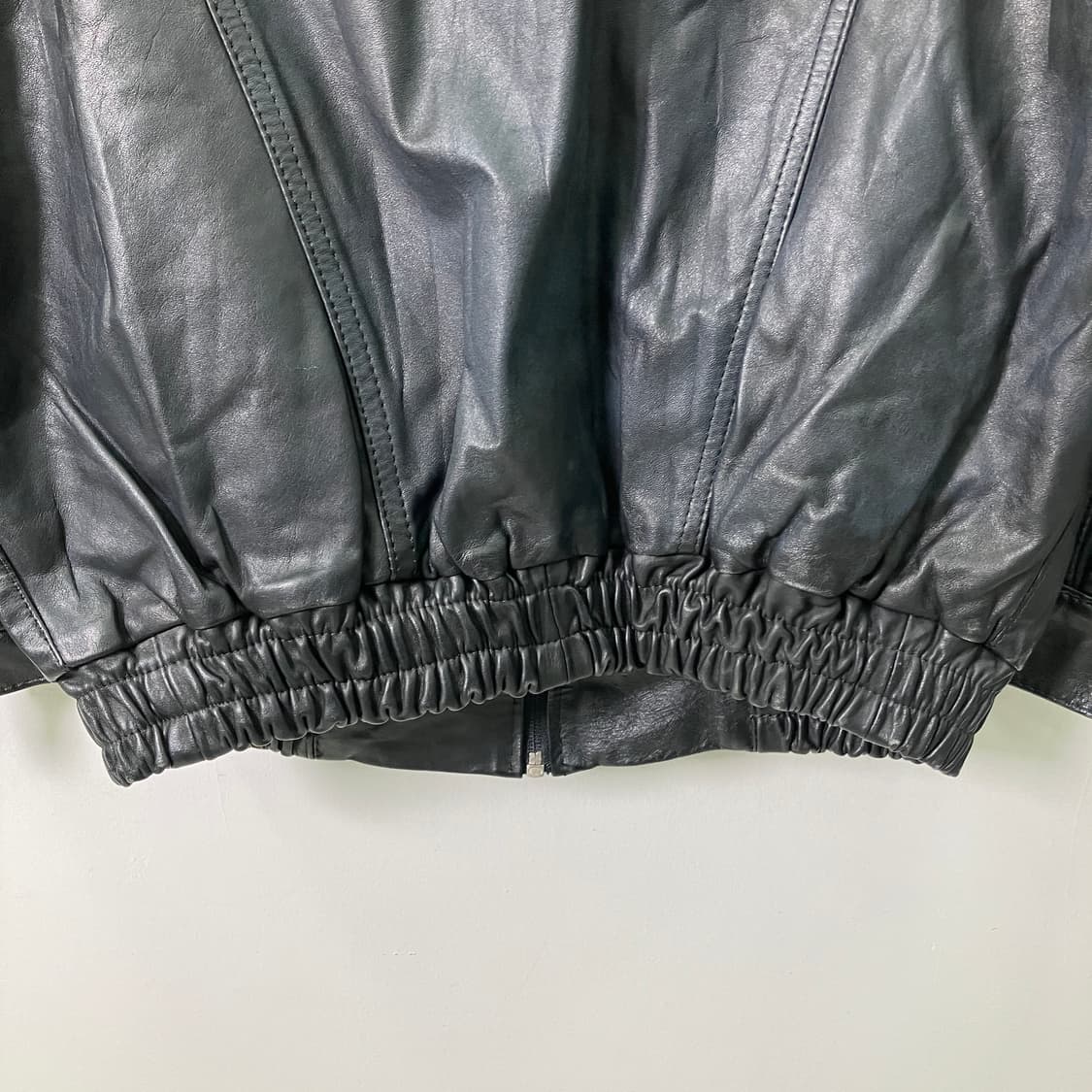 VTG 빈티지 가죽 스웨이드 배색 봄버 자켓 상품이미지8