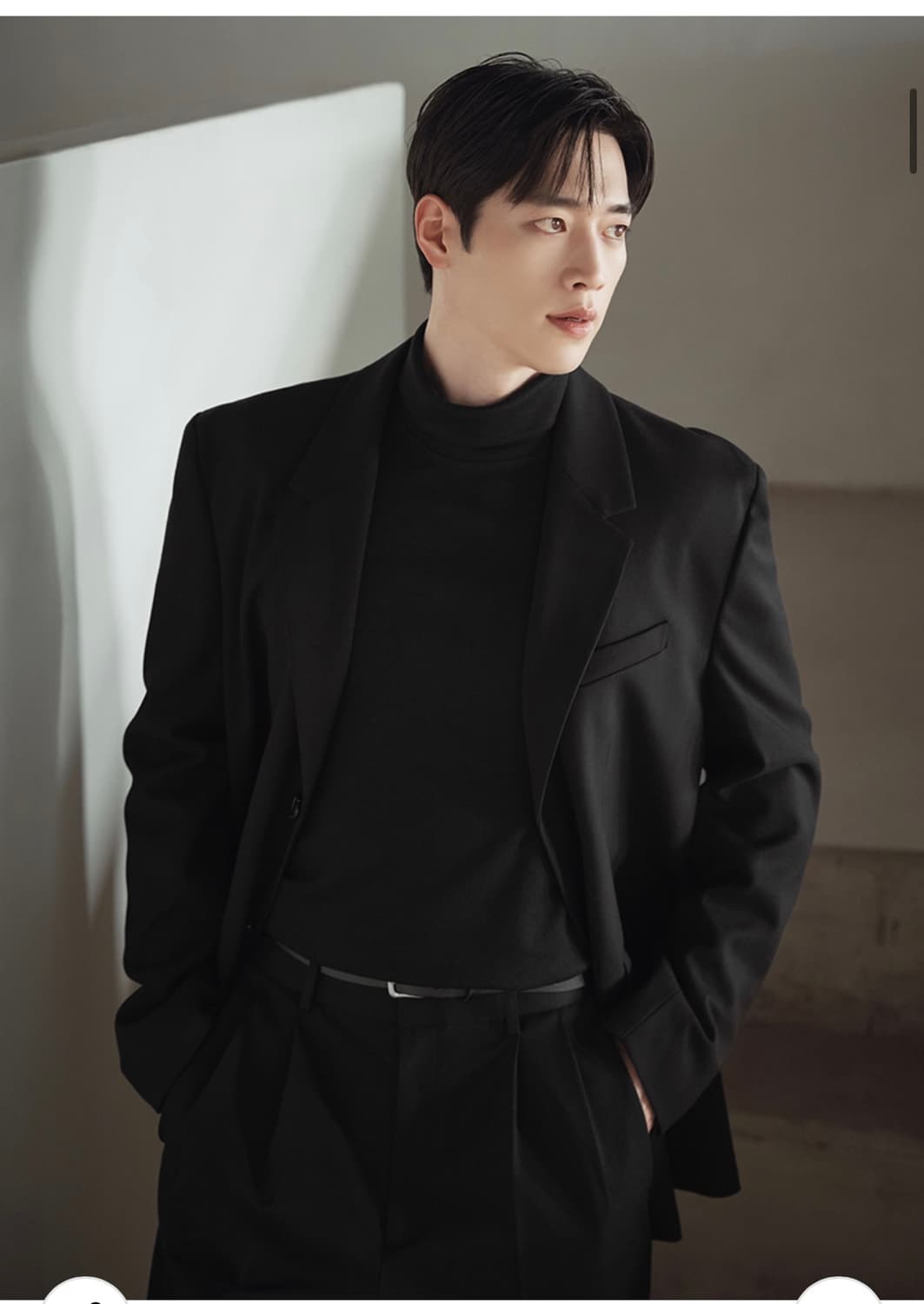 (XL)[서강준PICK] 드로우핏 오버사이즈 도브 울 블레이저 BLACK 상품이미지3