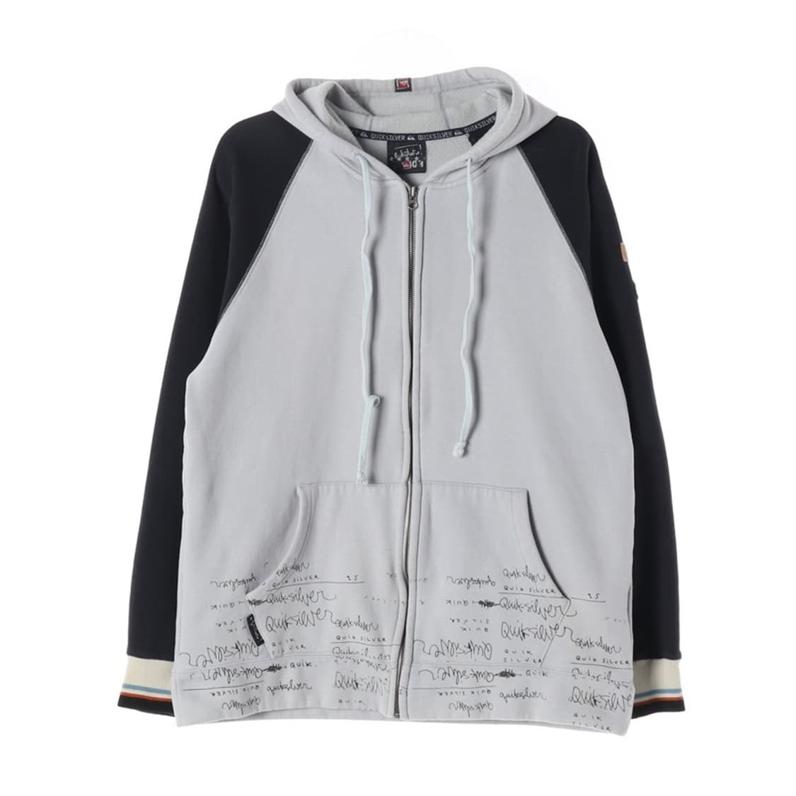 퀵실버 빈티지 나그랑 배색 후드 집업 L 상품이미지1