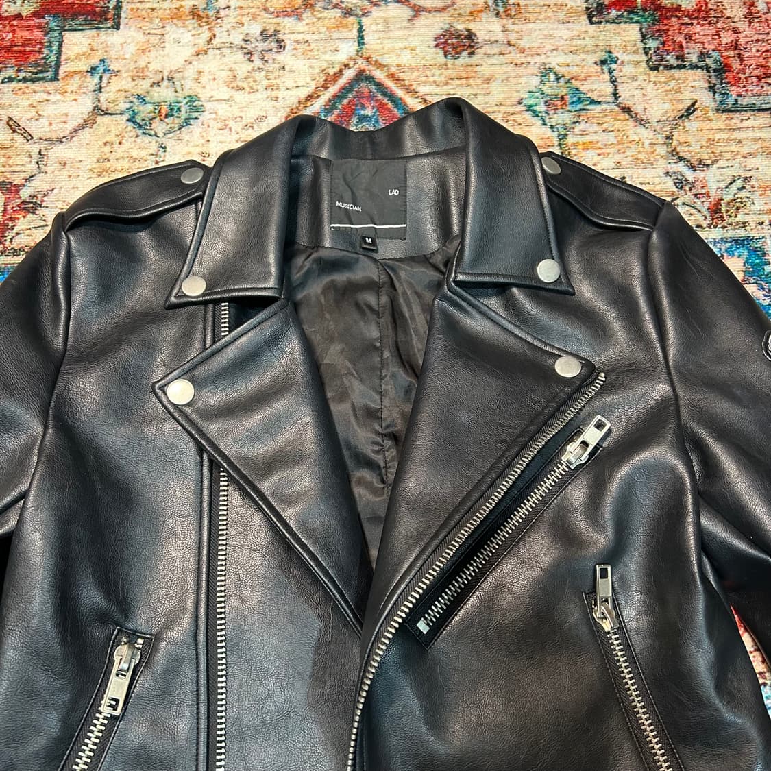 [M] 라드 뮤지션 견장 레더 자켓(샘플판) 상품이미지10