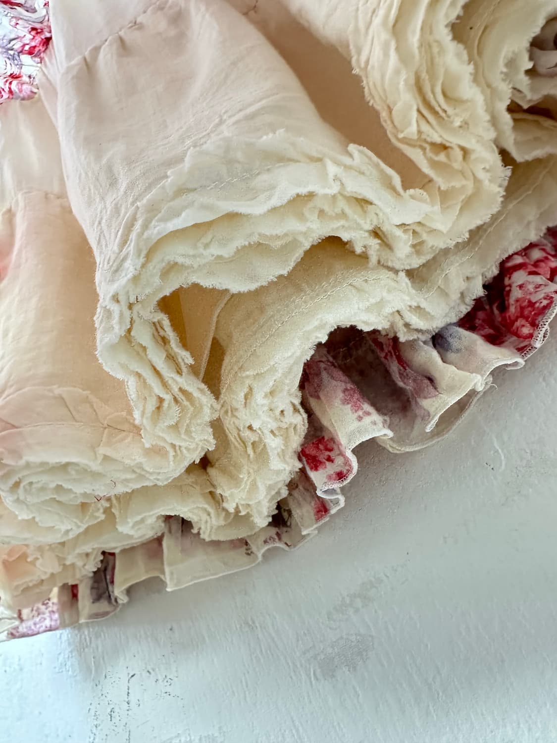 일본빈티지 CHUXXX 플로럴 티어드 캉캉 볼륨 실루엣 밴딩 스커트 상품이미지3