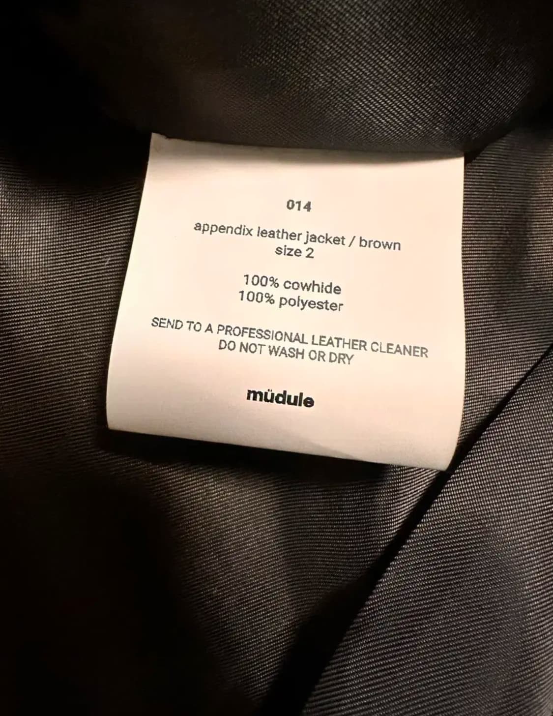 머듈 014 레더자켓 브라운 2 size  상품이미지4