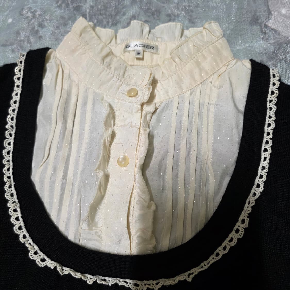 빈티지 공겜여주 갸루 블랙 로걀탑 히메갸루 리즈리사깔 상품이미지3