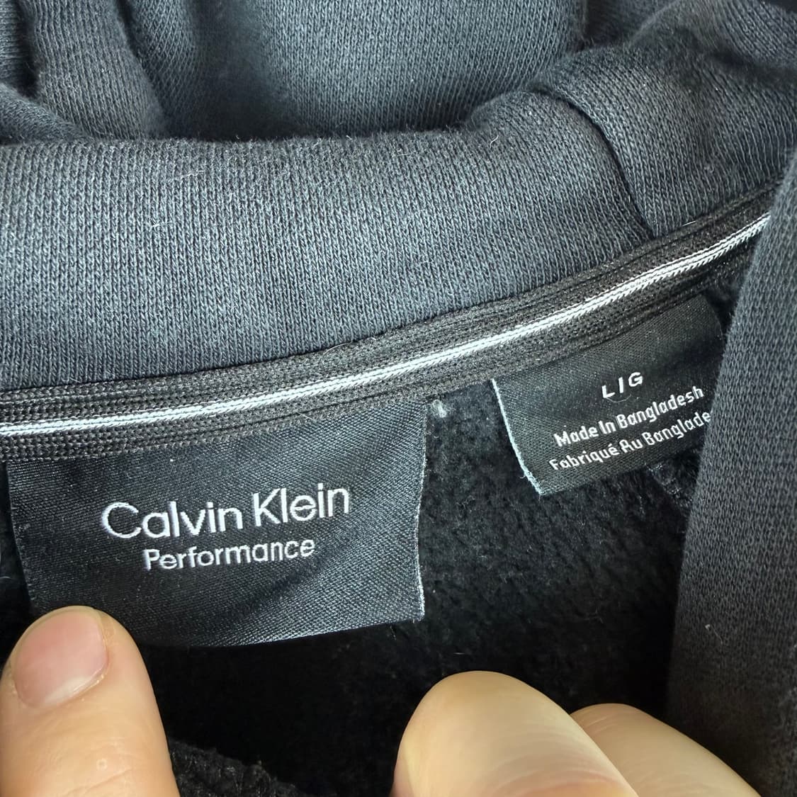 L) 캘빈클라인 퍼포먼스 후드 티 블랙 상품이미지3