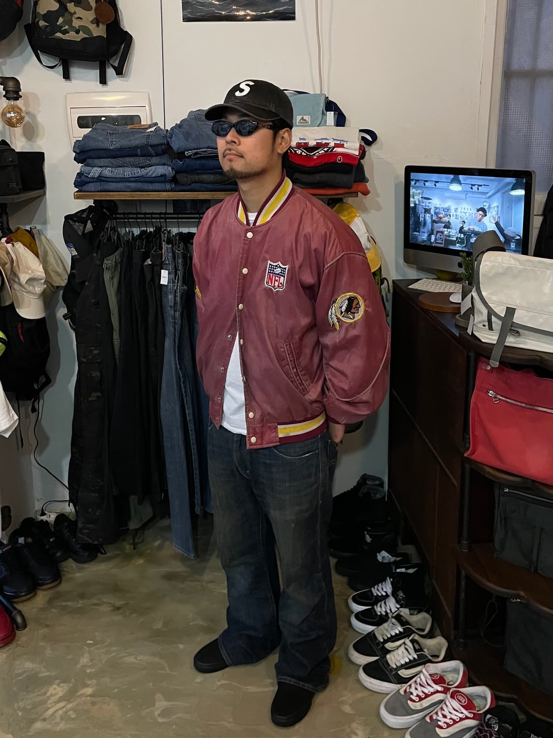 90’s NFL by EAST POINT RED SKINS 자켓 L 상품이미지2