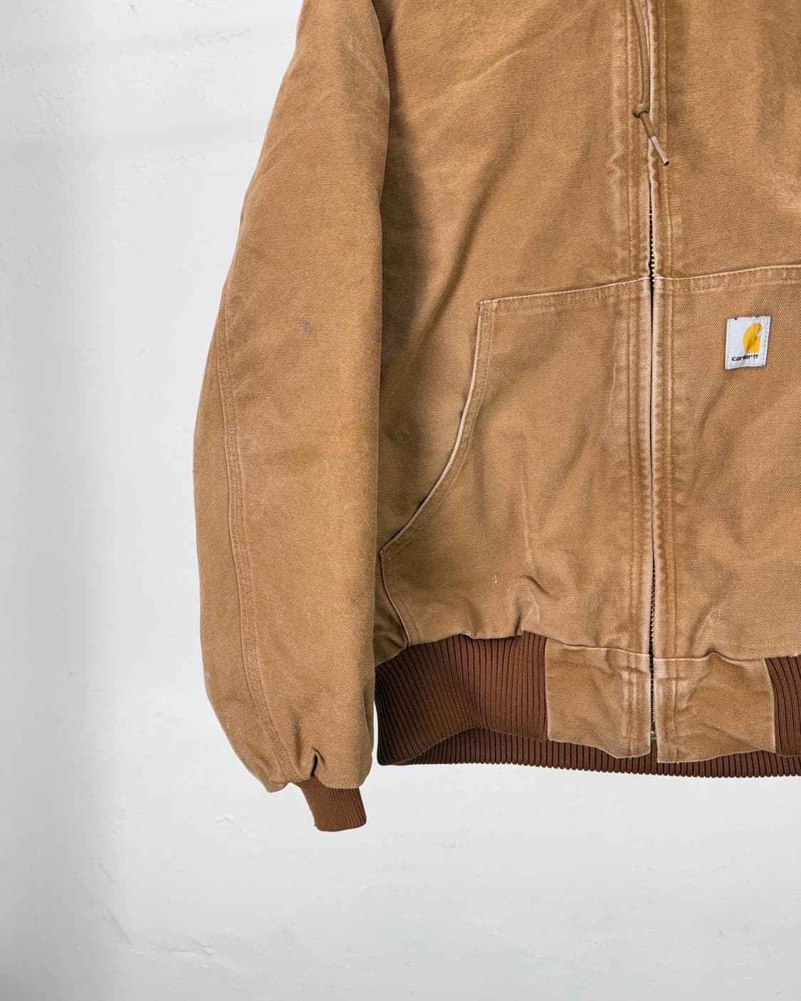 칼하트 브라운 j140 후드 워크 집업 자켓 상품이미지4