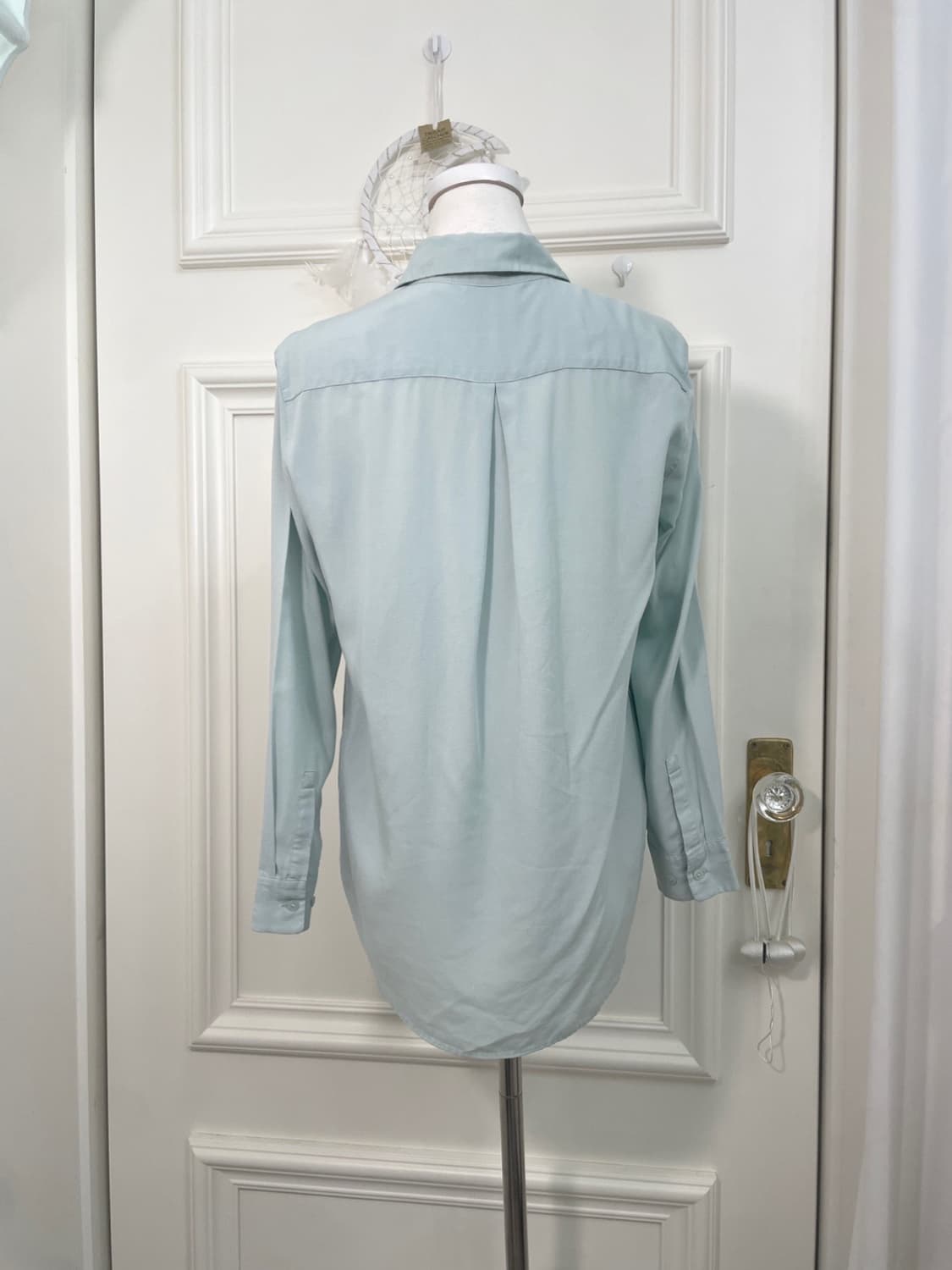 mint back pleats basic shirt 상품이미지3