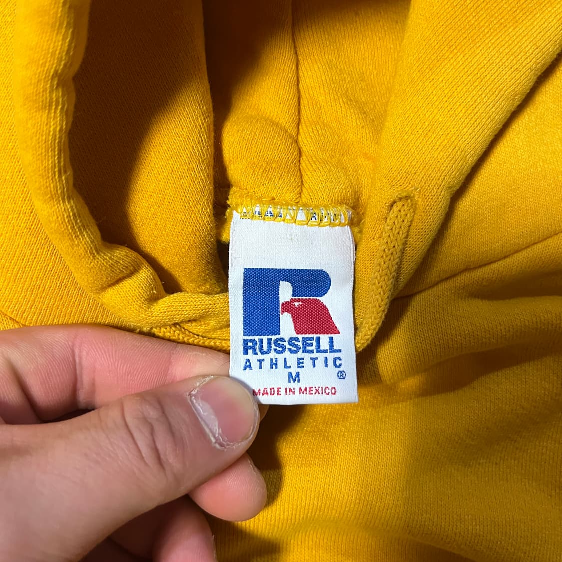 [M] 90s 빈티지 러셀 후드 옐로우 상품이미지3