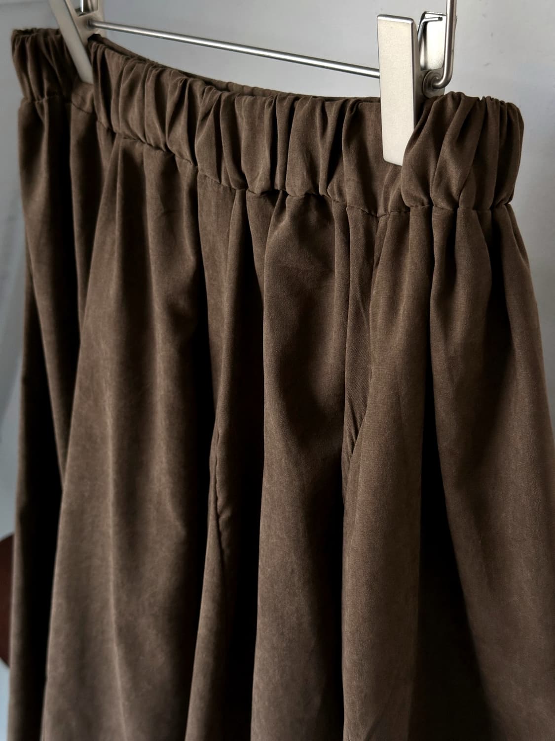 Washed peach skin fabric wide skirt 상품이미지8