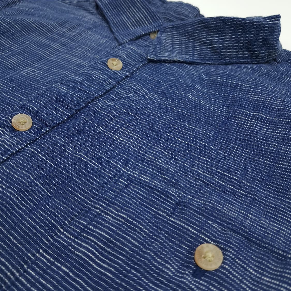 CN674 2XL 바버 인디고 슬럽 스트라이프 긴팔 셔츠 남방 상품이미지5