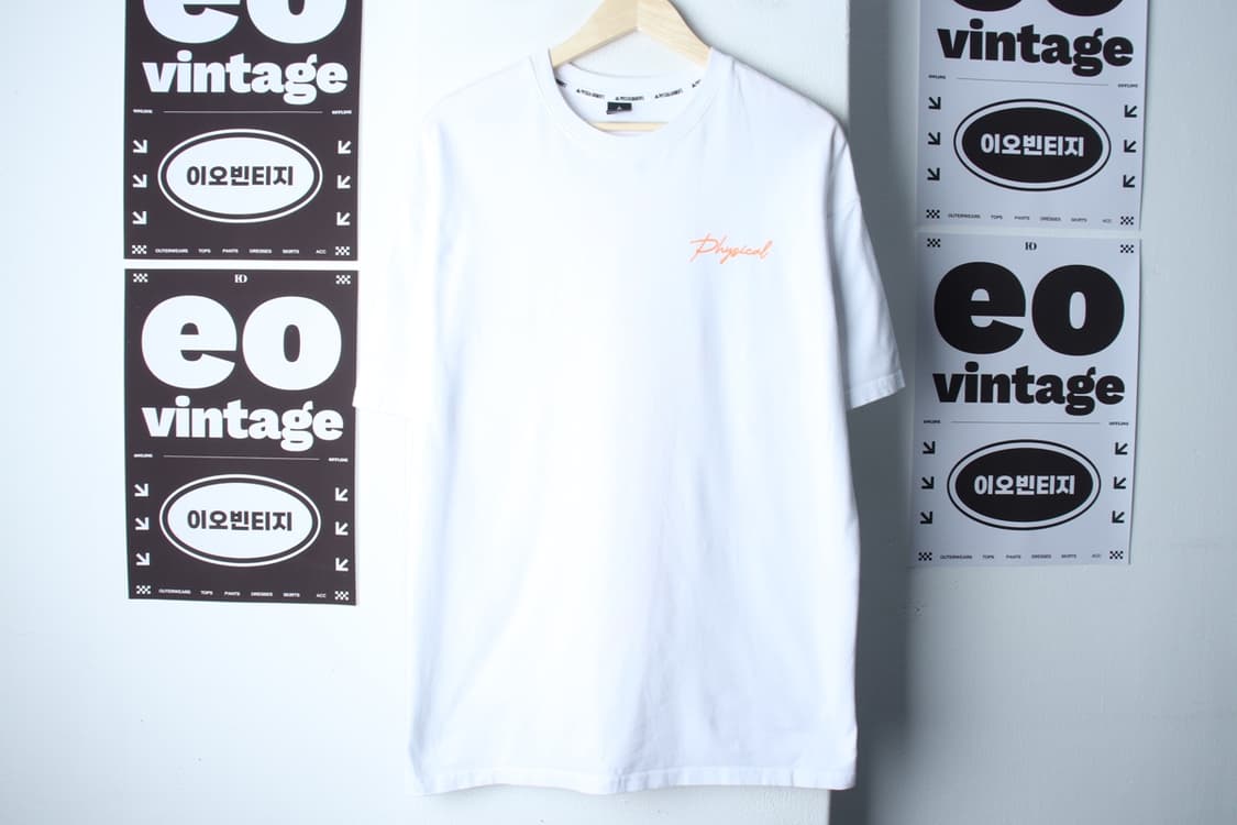 (M-2XL) 피지컬 가먼츠 반팔 티셔츠 오버핏 레터링-H33592 상품이미지2