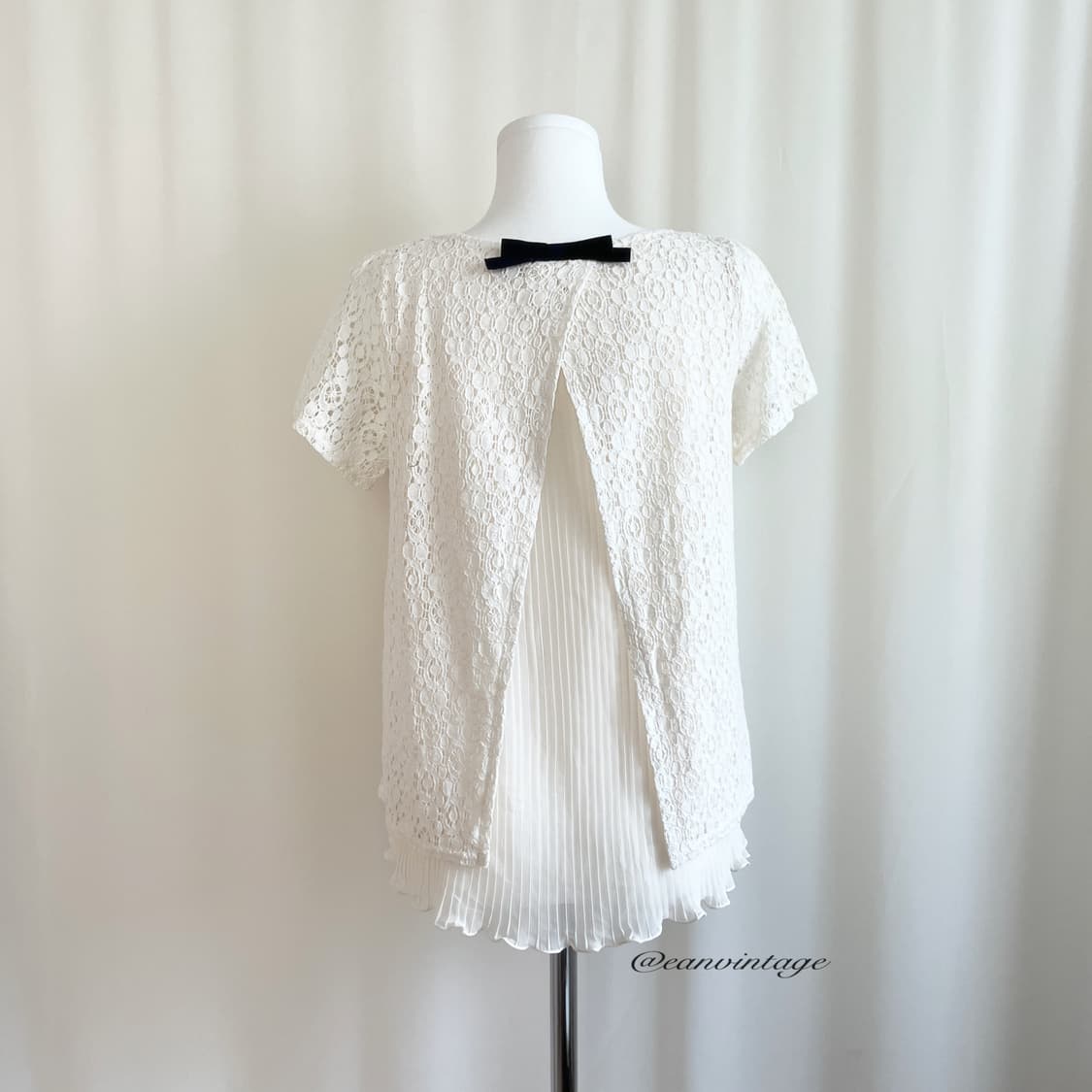 pale cream lace layered blouse 상품이미지6