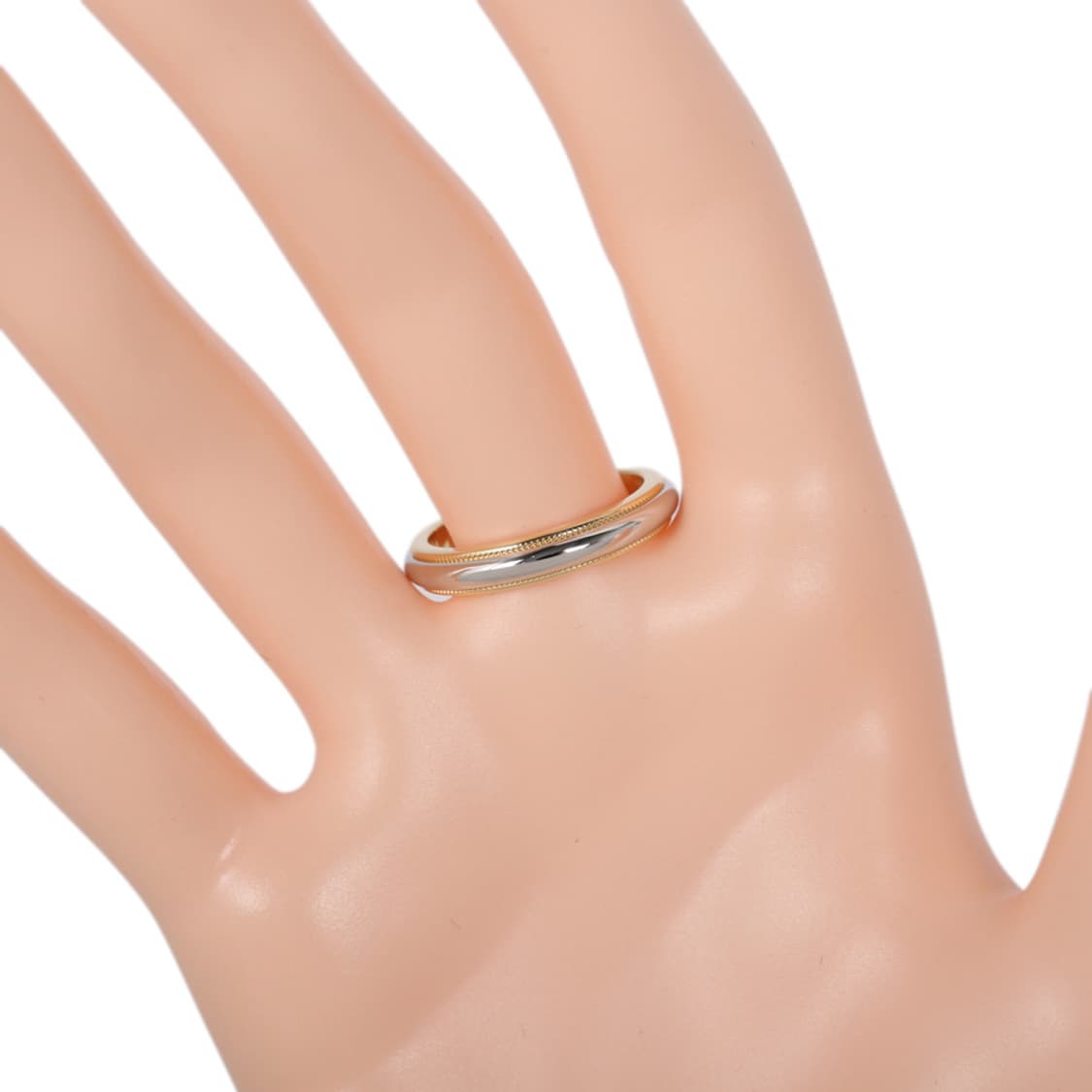 티파니 투게더 밀그레인 밴드링 3.5MM 18K 콤비 반지 9호 상품이미지5