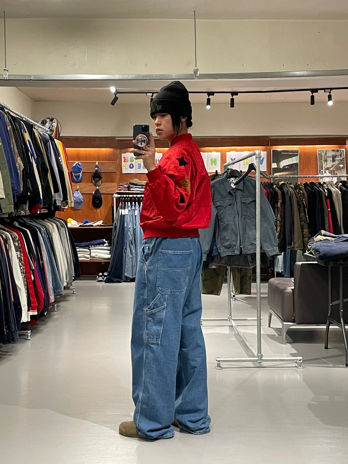 빈티지 봄버 자켓 (가오리핏)   상품이미지4