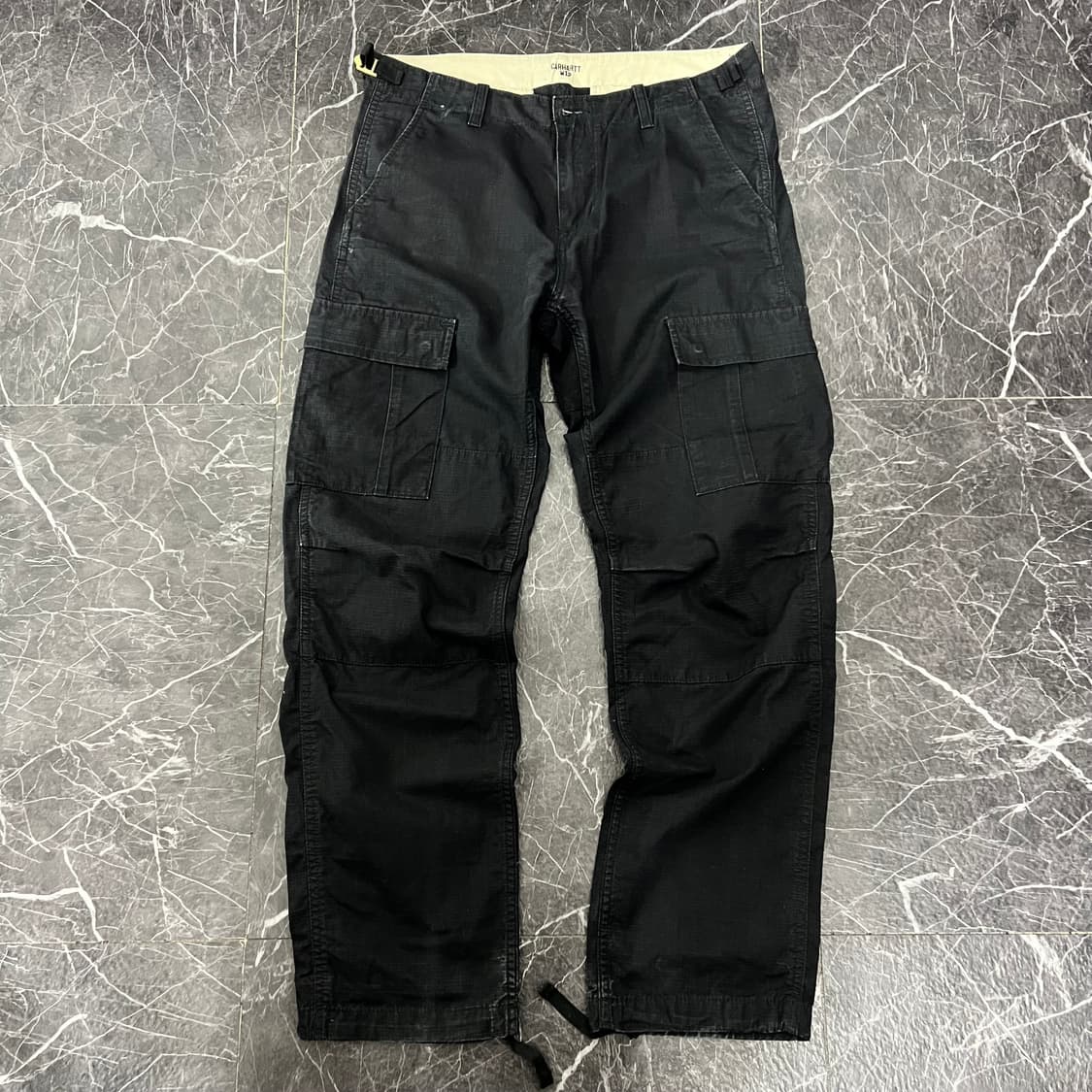 칼하트 WIP 에비에이션 카고팬츠 블랙 상품이미지4