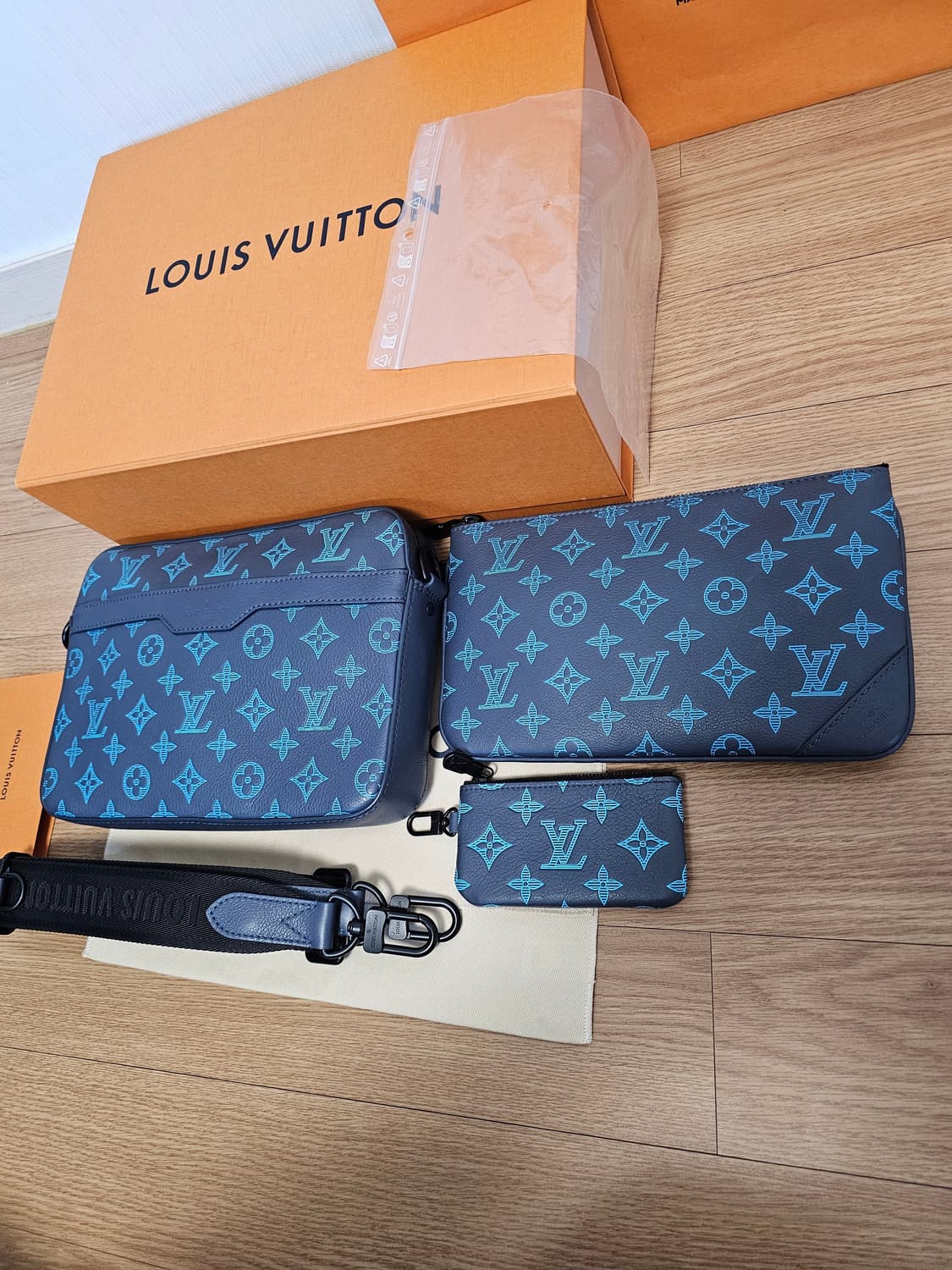 루이비통 올레더 쉐도우 트리오 메신저 크로스백 신형 리버블루 상품이미지6