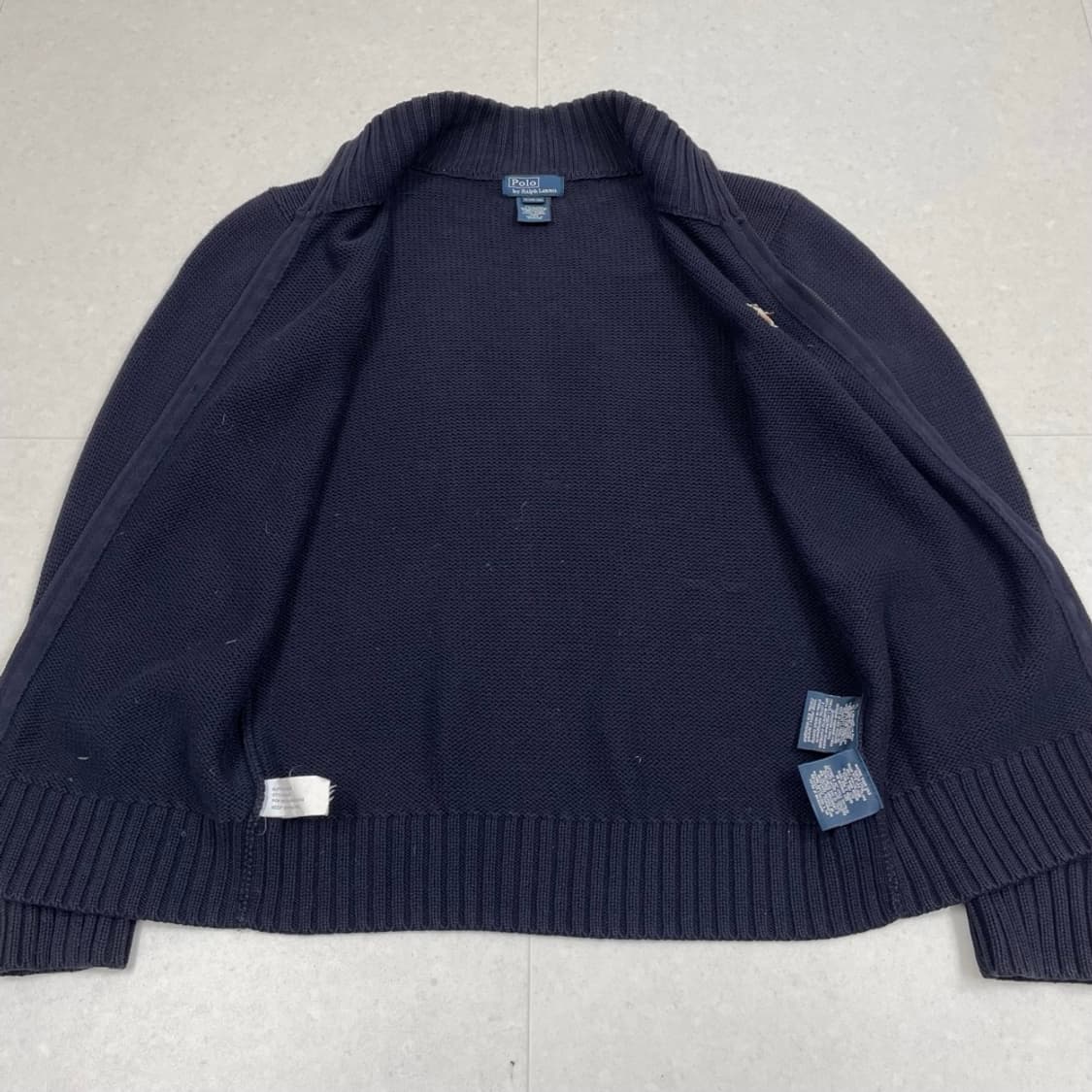 폴로 랄프로렌 네이비 니트 집업 M(10–12) 상품이미지4