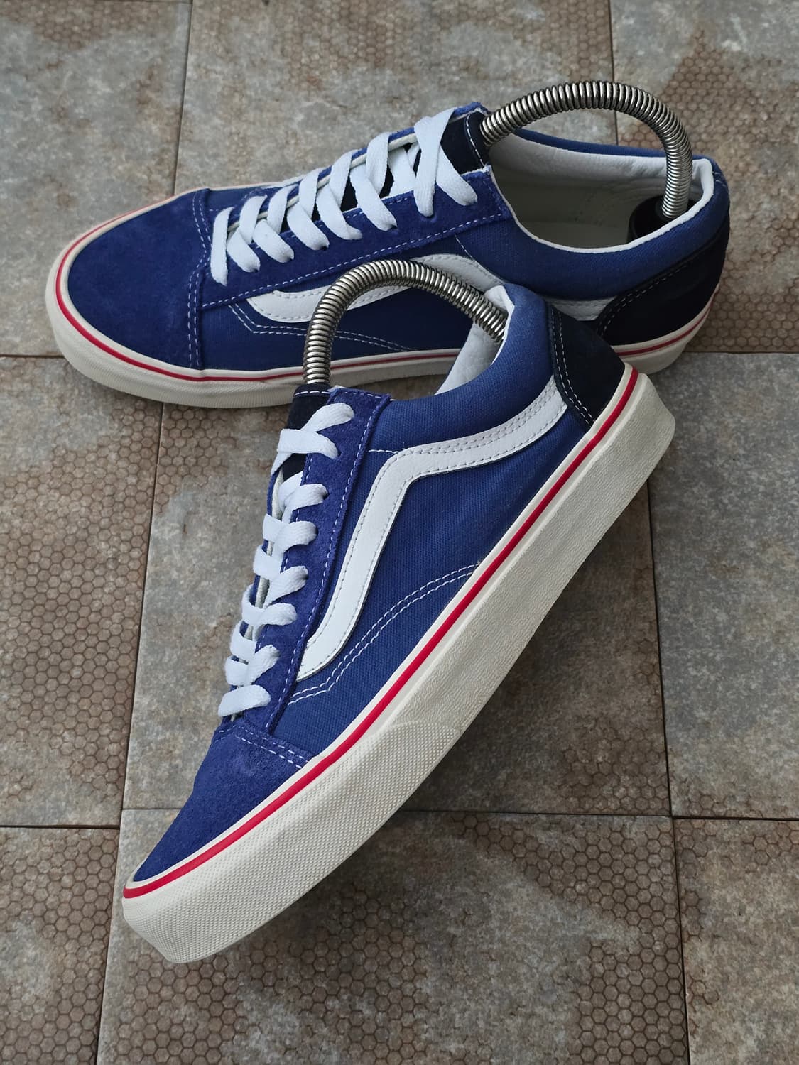 (260)반스 스타일 36 블루 화이트 상품이미지3