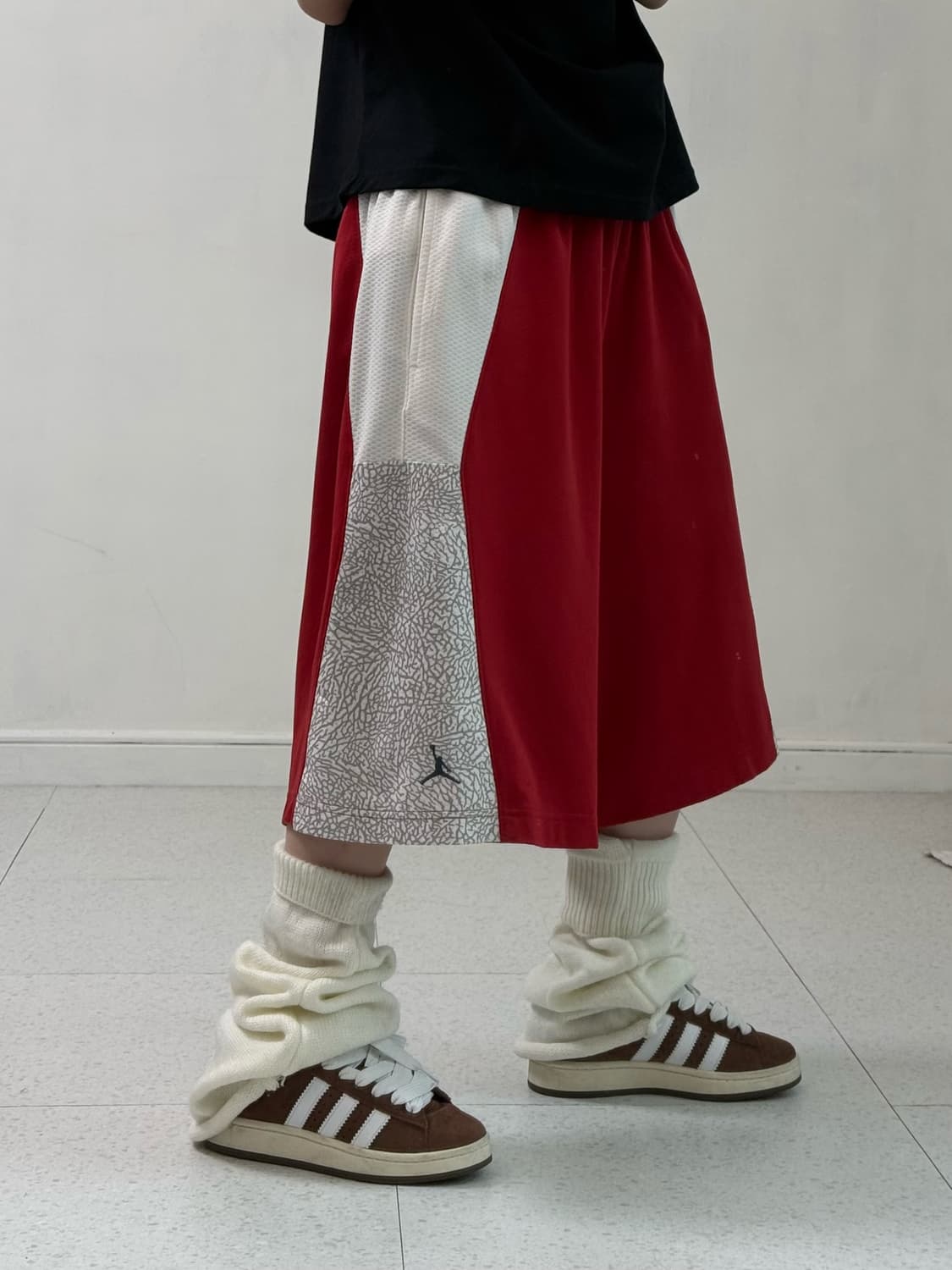 조던 레드 오버핏 반바지 상품이미지2