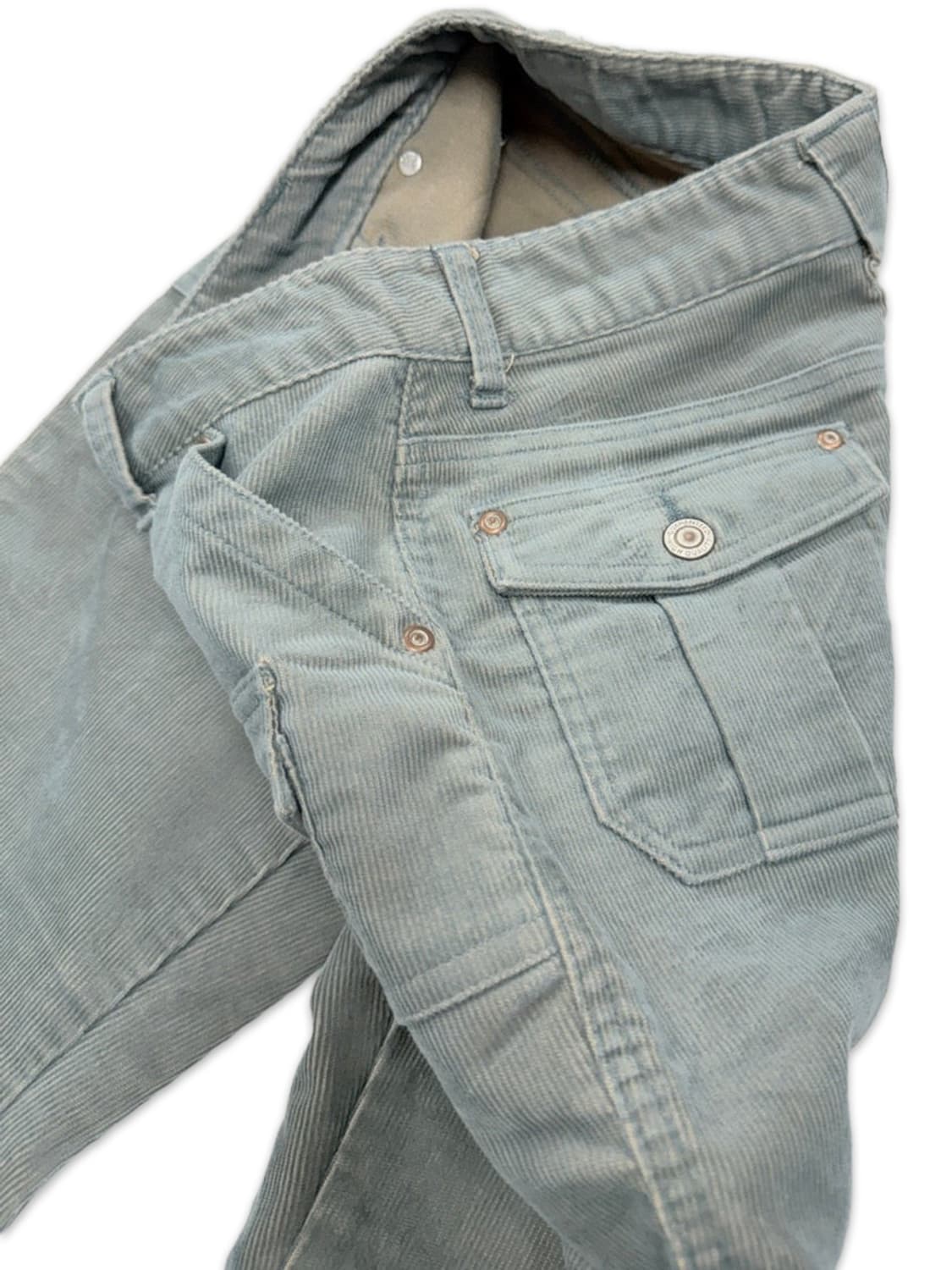 빈티지 코튜로이 스카이 그린 부츠컷 팬츠 상품이미지3