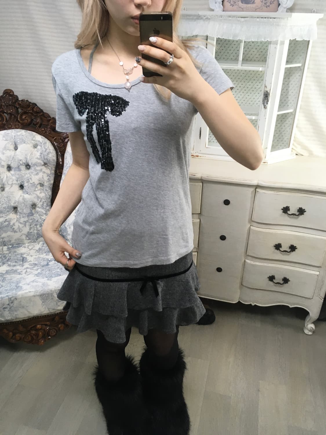 J.Crew 리본 스팽글 티셔츠 상품이미지2