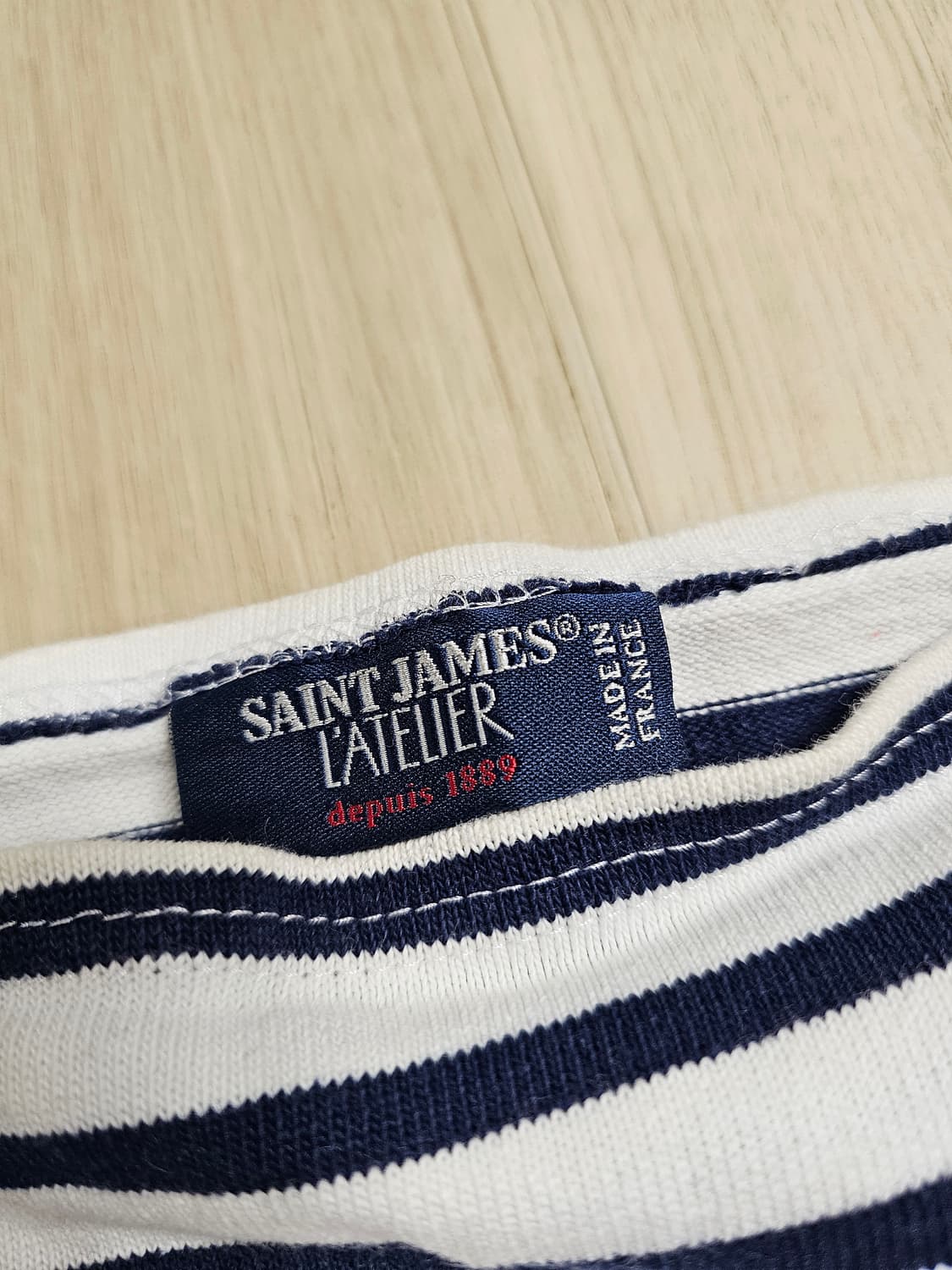 [M] 세인트 제임스 라틀리에 스트라이프 보트넥 티셔츠 상품이미지4