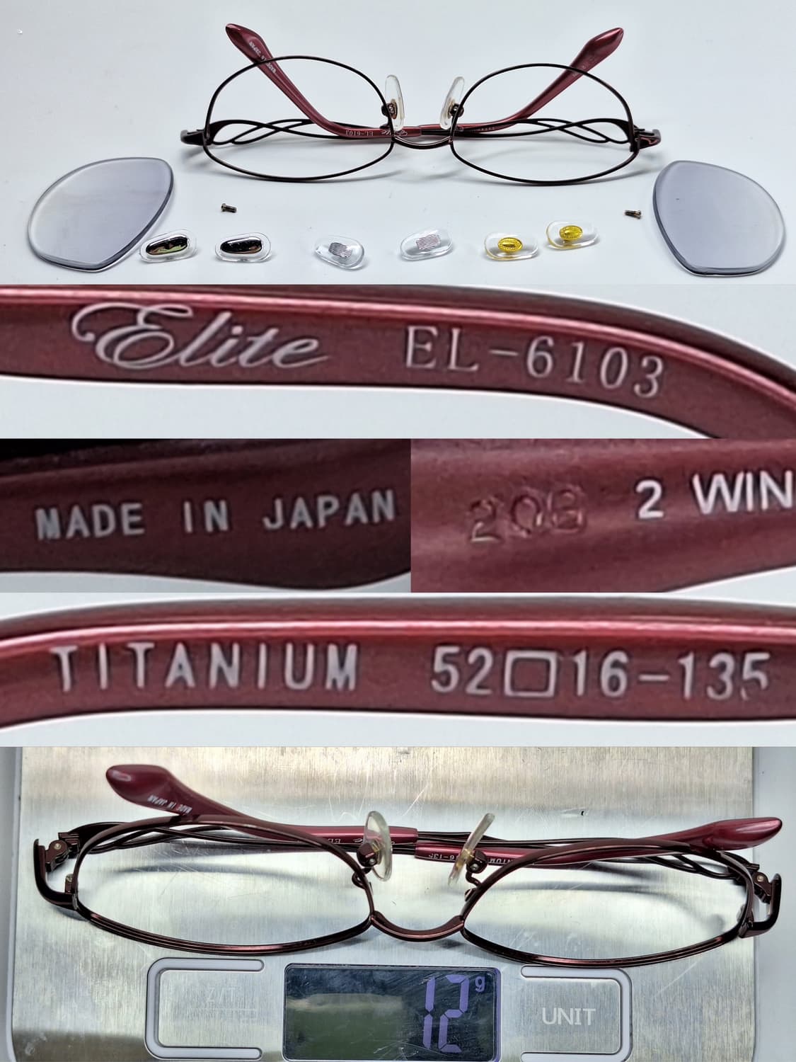 일본제 티타늄 와인 웰링턴 안경테 ELITE EL-6103 꽈배기 템플 상품이미지9