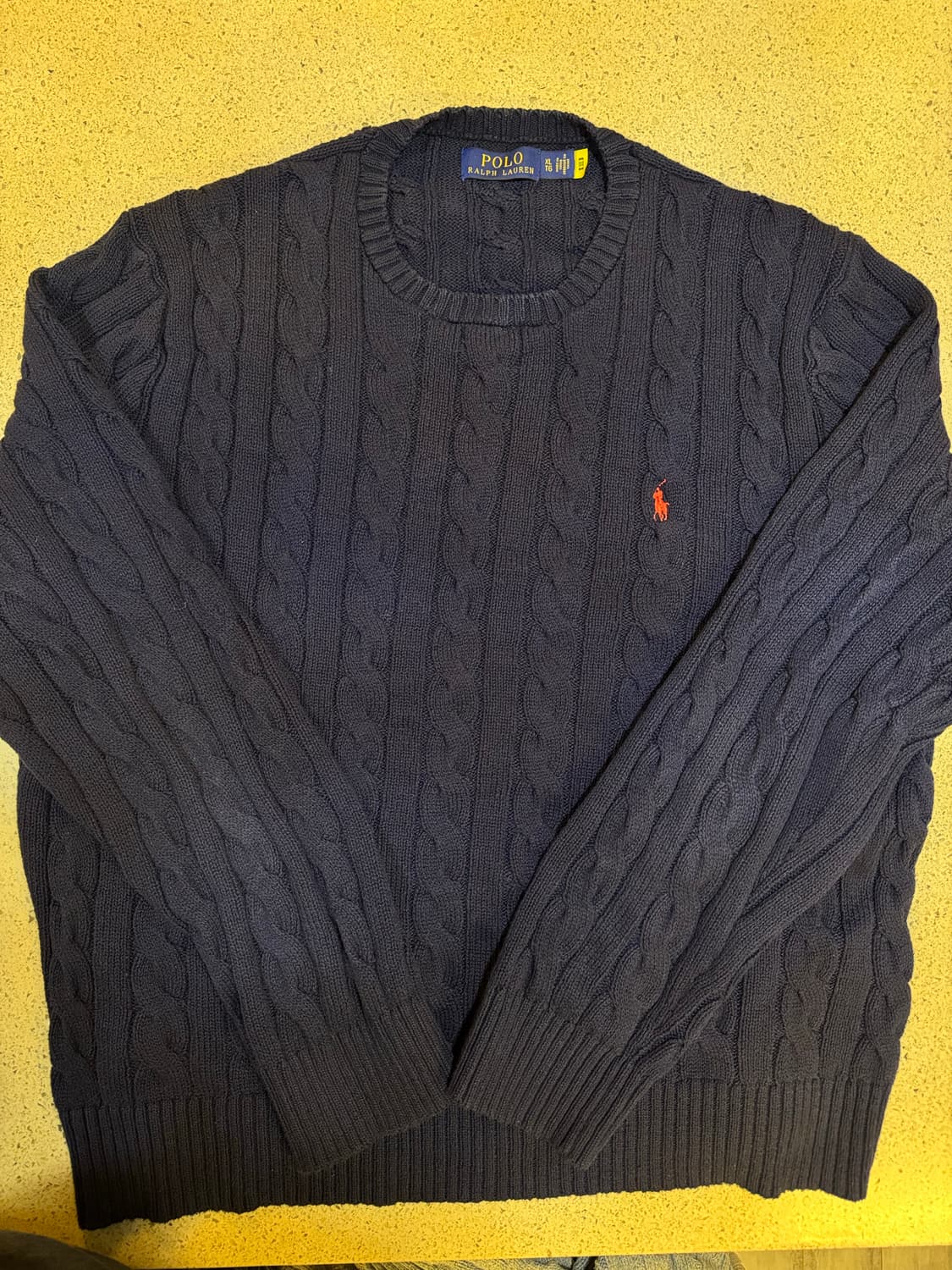 폴로 랄프로렌 꽈배기 니트 XL 네이비 상품이미지1