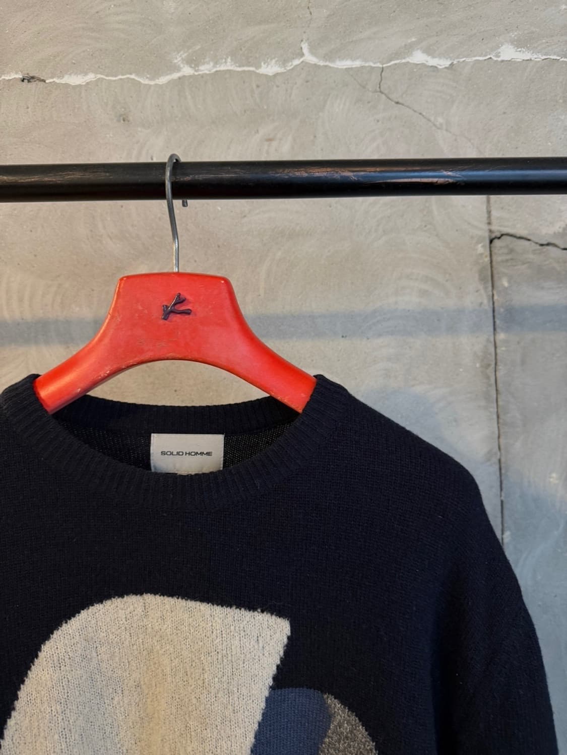 솔리드옴므 그래픽 니트 100 상품이미지4