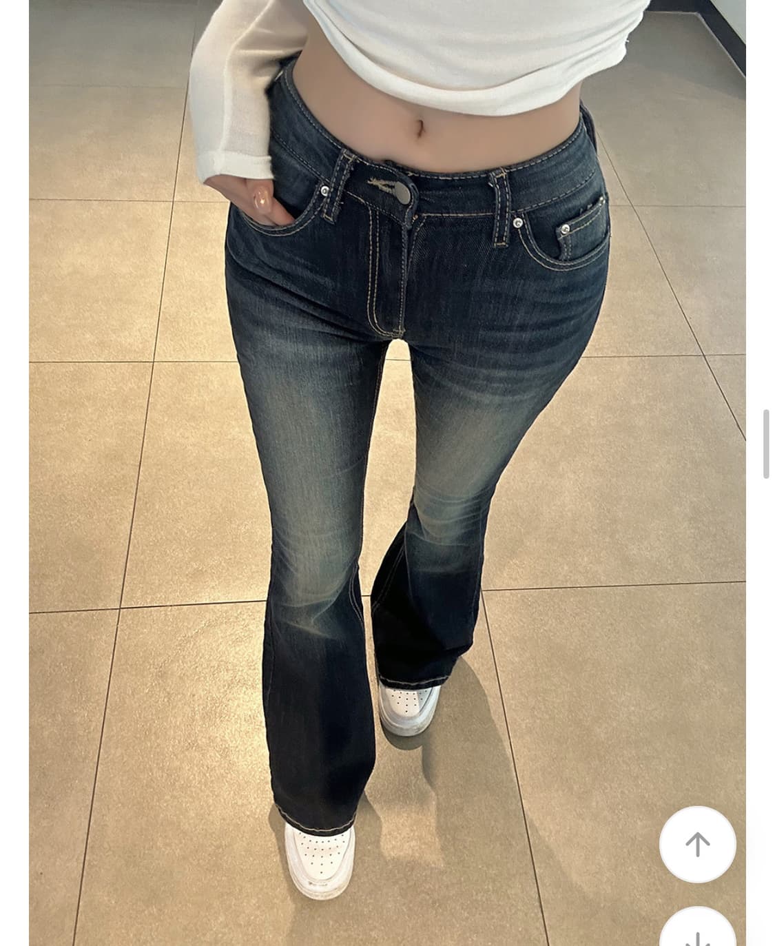 모디핏 더블링 로우 딥브러쉬 부츠컷 데님 상품이미지1