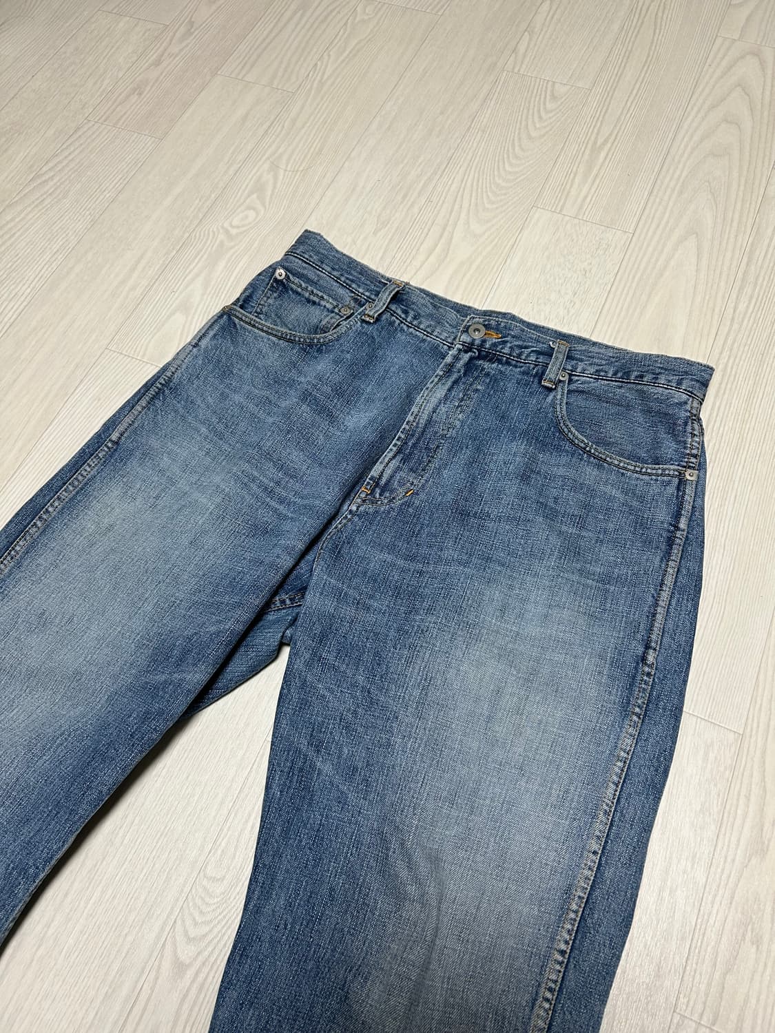 [3] 히즈핸더 워시드 와이드테이퍼드 데님 상품이미지3