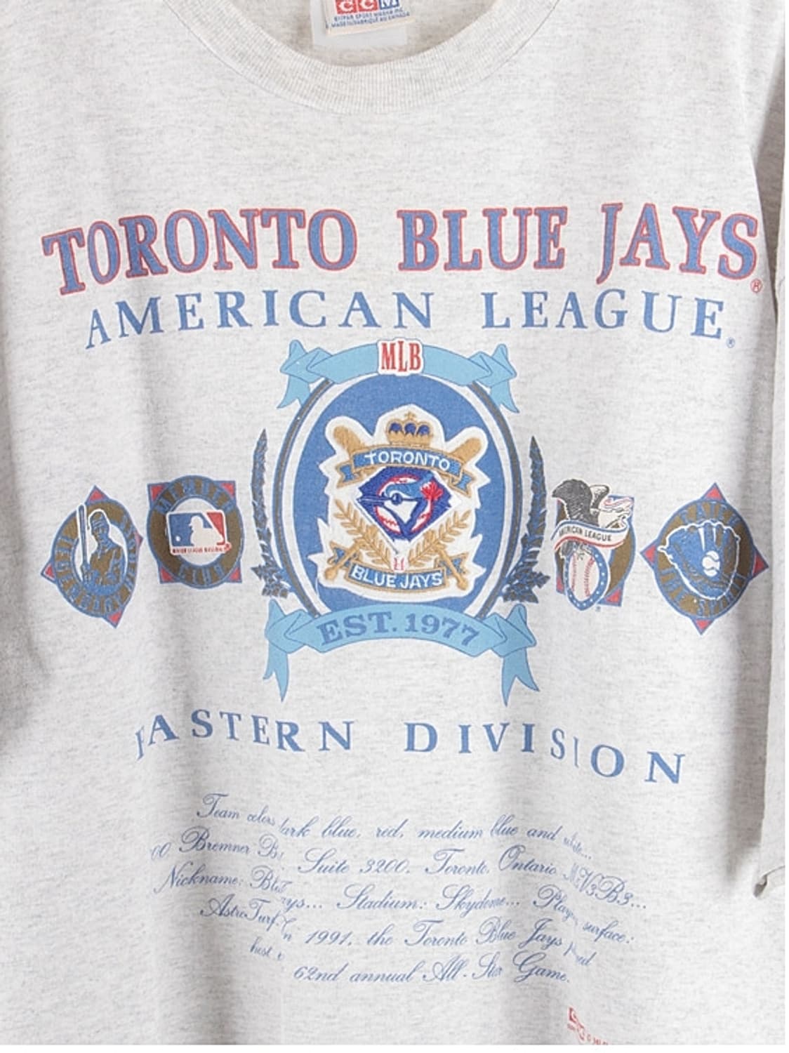 토론토 블루제이스 1992 MLB 티셔츠 상품이미지2