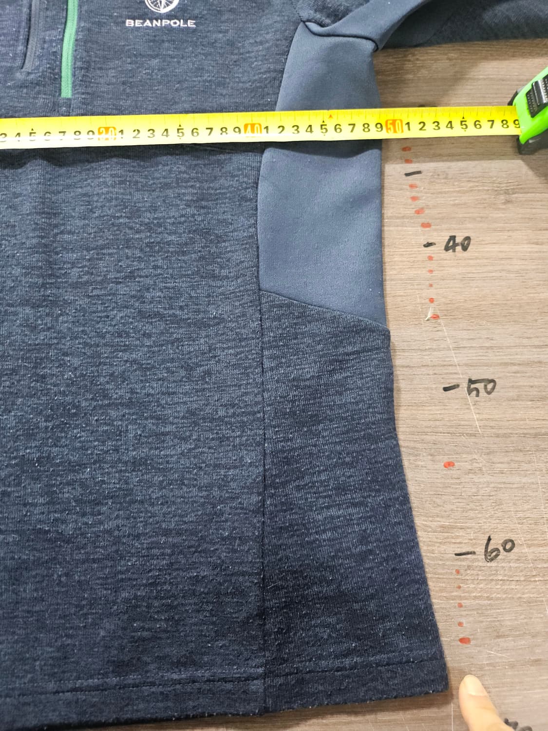 빈폴 아웃도어 네이비 하프넥 집업 티셔츠  100 상품이미지4