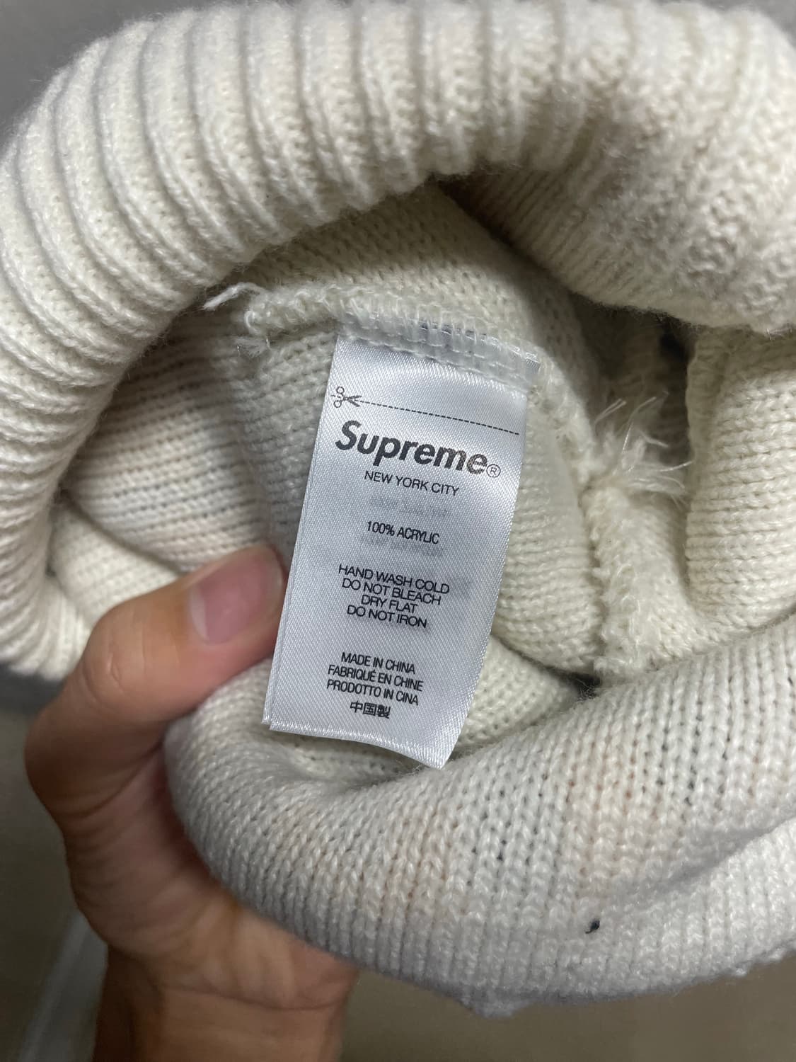 슈프림 빅 스트라이프 비니 내츄럴 - 24FW 상품이미지2