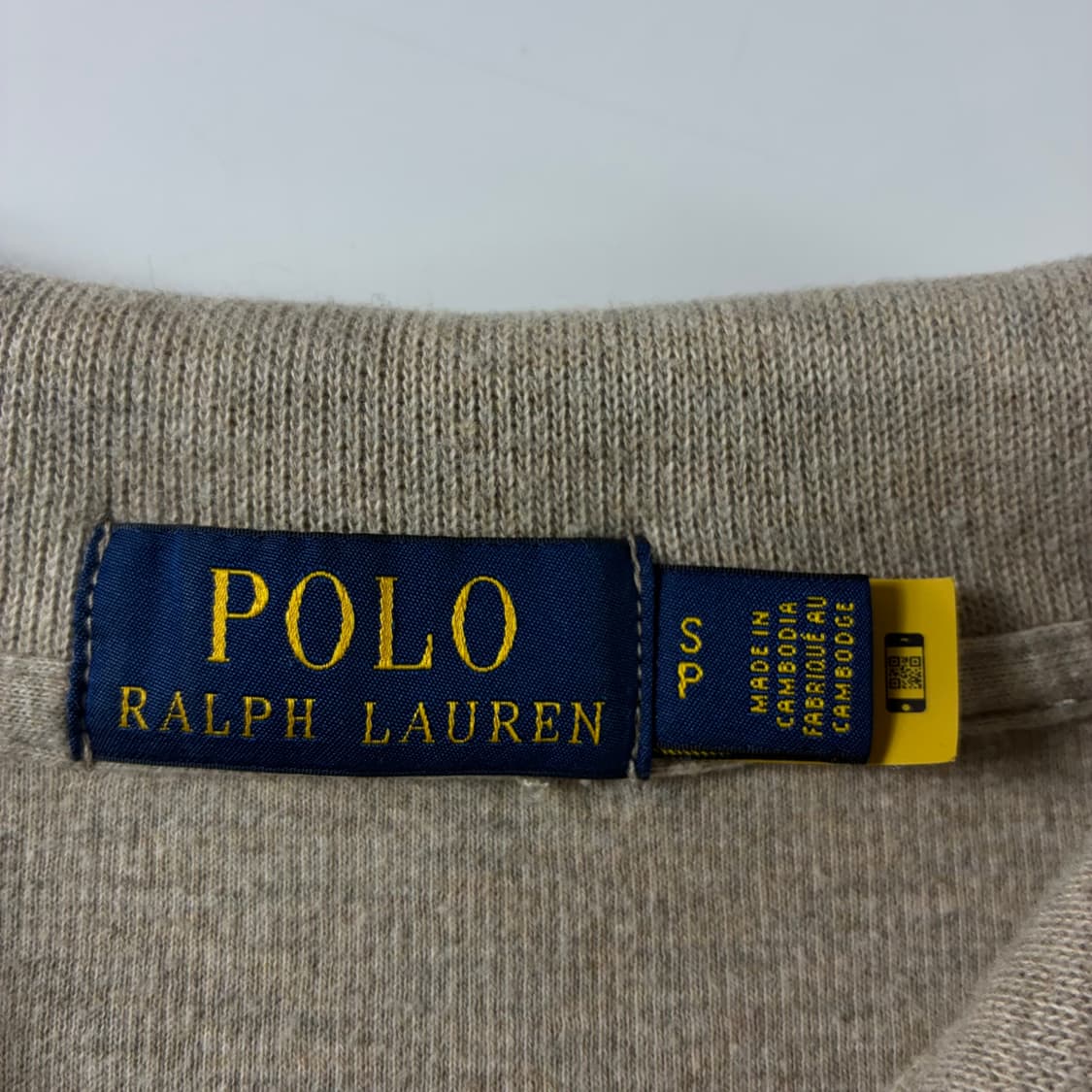 Polo  폴로 랄프로렌 신형 자수 코튼 베이지 반집업 니트   상품이미지4