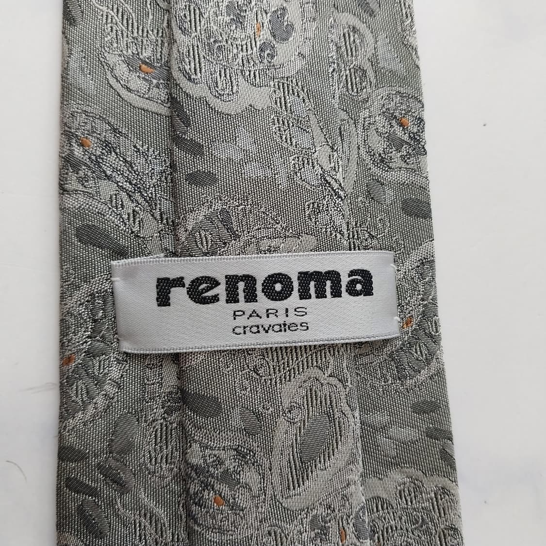 레노마 그레이 페이즐리 자카드 넥타이 8.8cm A+등급 K2443 상품이미지9