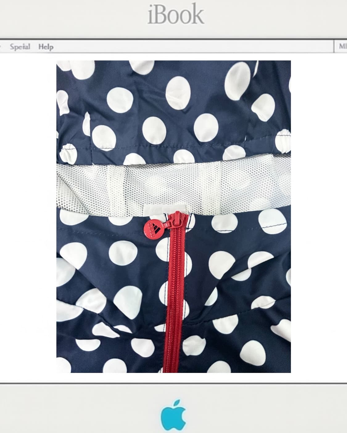 아디다스 네이비 도트 레드 지퍼 바람막이 상품이미지4