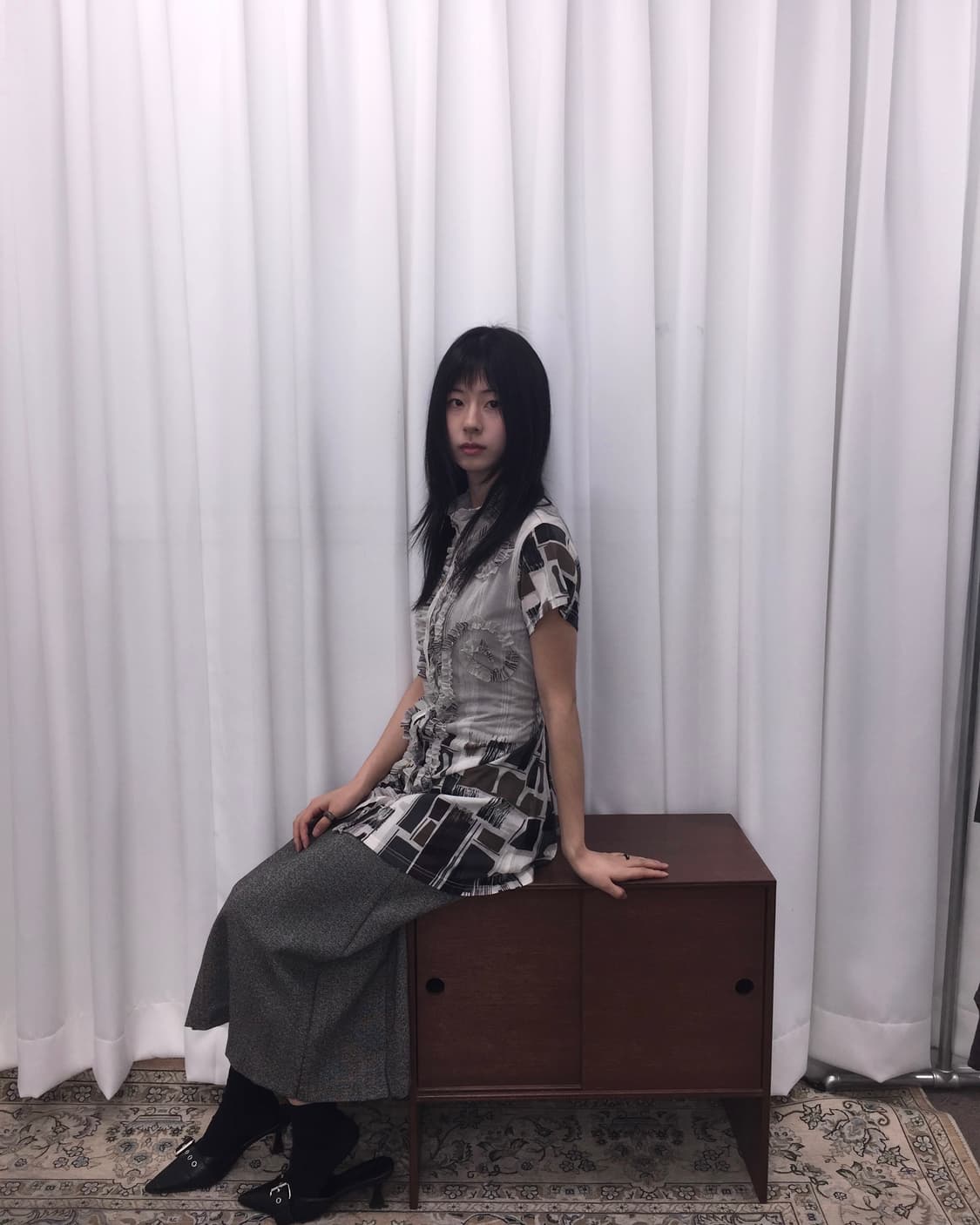 프릴 반팔 블라우스 상품이미지2