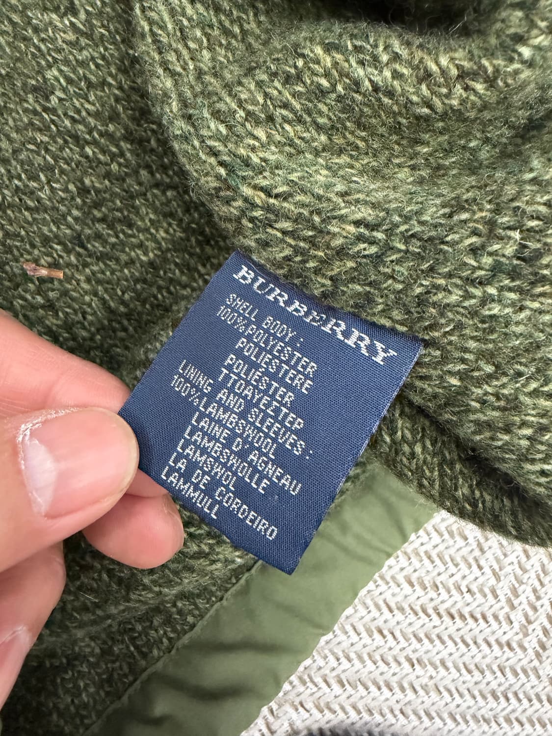 정품) 버버리 남성 로고 니트자켓 M 상품이미지8