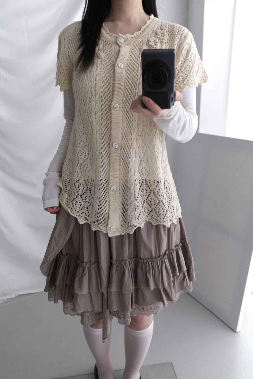 flower half cardigun 상품이미지4