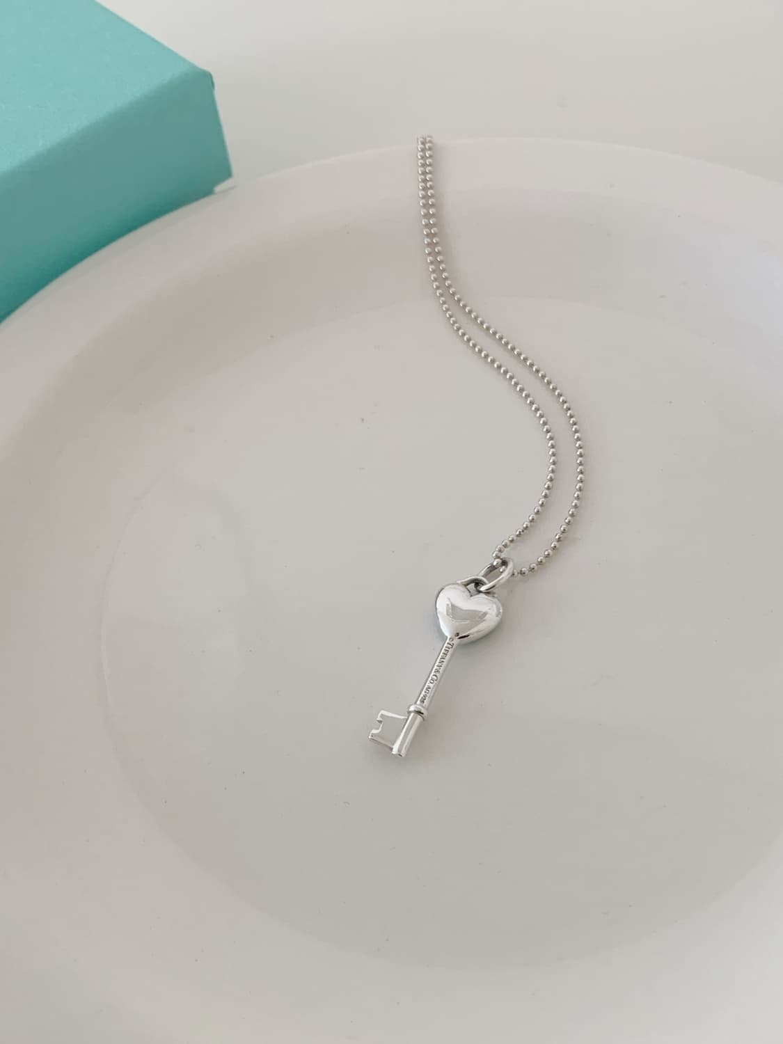 [ 티파니앤코 ]  티파니 블루 하트키 목걸이 상품이미지7