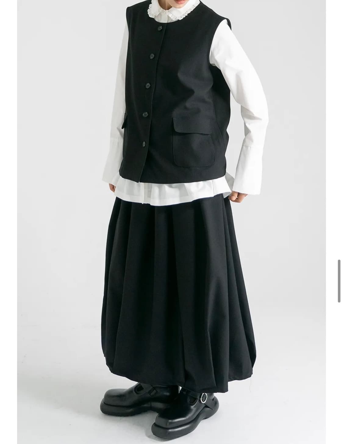 유노이아 frill collar shirt (white) 상품이미지3