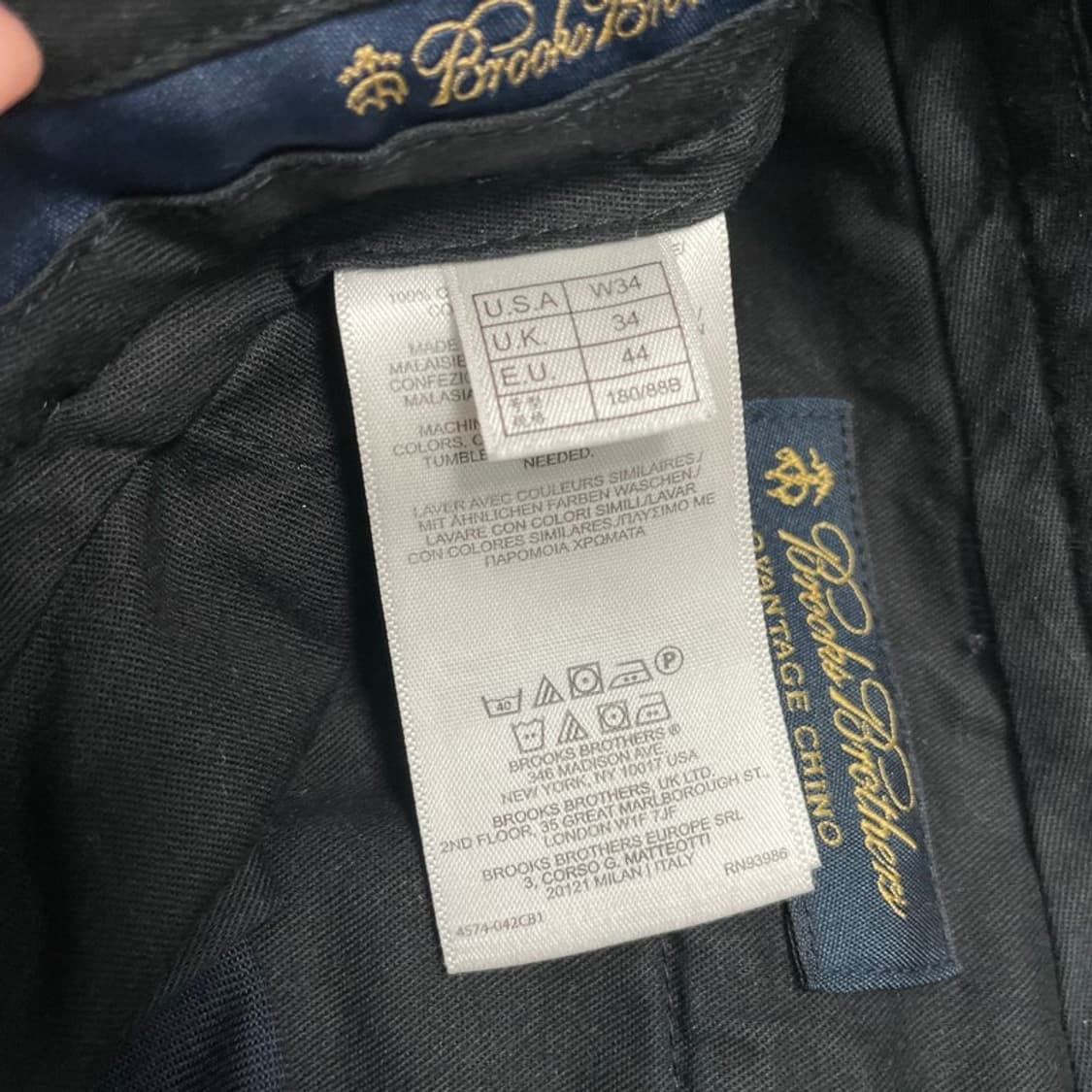 BROOKS BROTHERS 어드벤티지 치노팬츠 네이비 34 상품이미지6