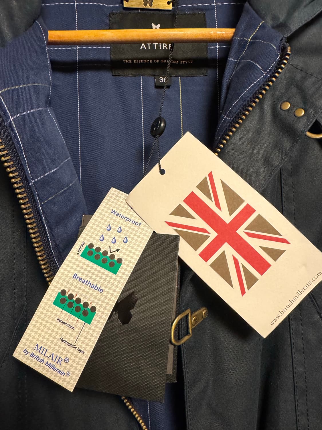영국브랜드 country attire 파이어맨 왁스자켓/코트 새제품 상품이미지2