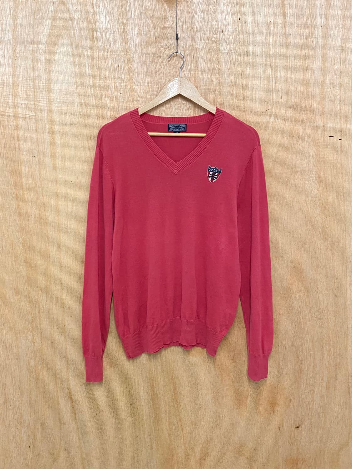 POLO JEANS CO v-neck knit 폴로 성조기 와펜 면니트 상품이미지1