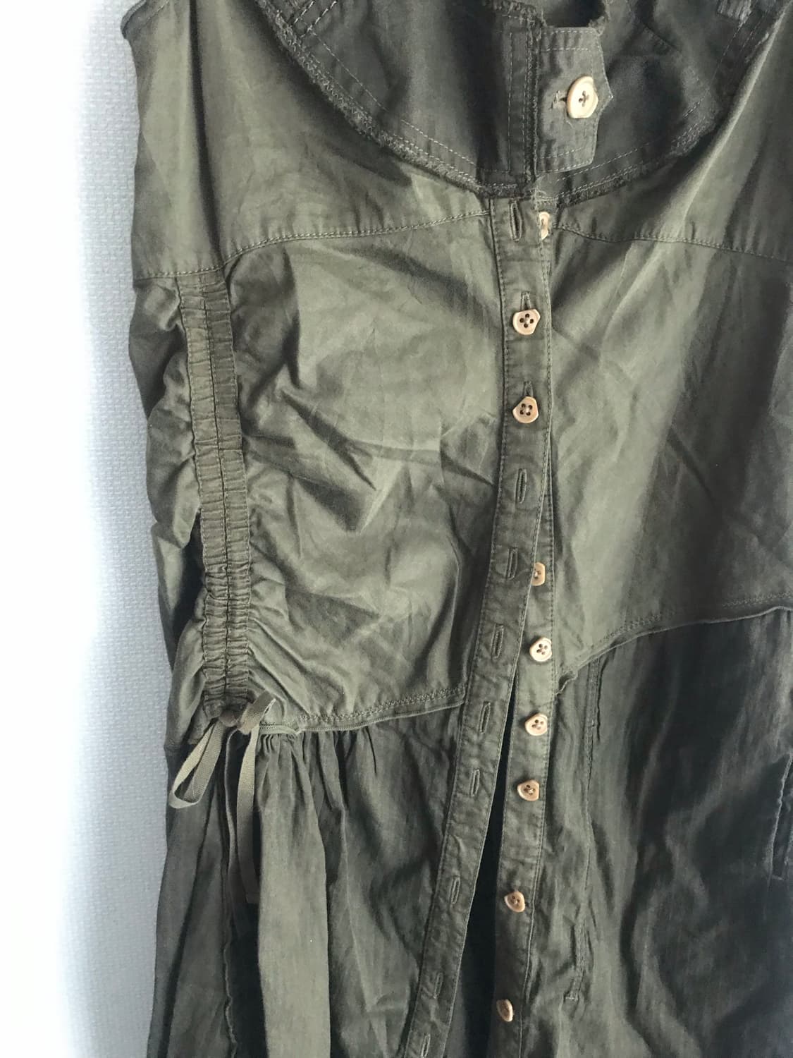 2000's 마리떼 프랑소와 저버 슬리브리스 버튼업 원피스 상품이미지5