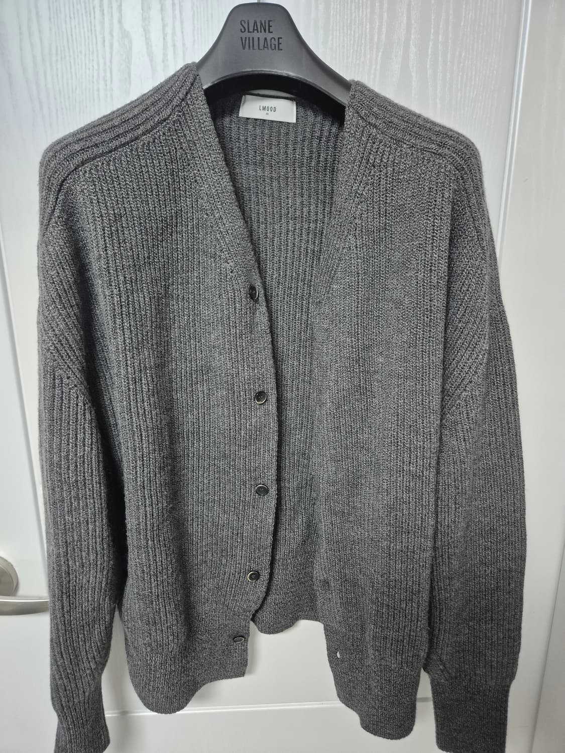 엘무드 브룩 가디건 44사이즈 트위드그레이 상품이미지3