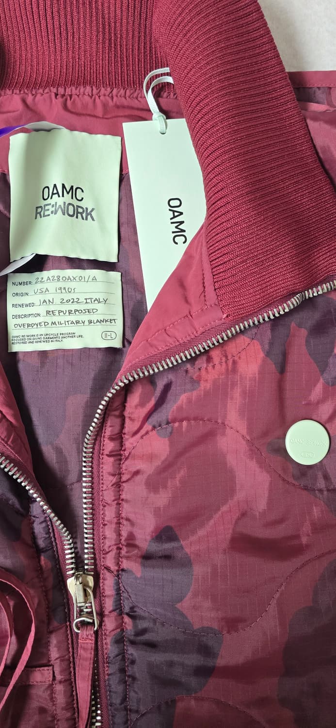 OAMC 오에이엠씨 남성 리워크 카모 롱 누빔 자켓 점퍼 XL 새상품 상품이미지5