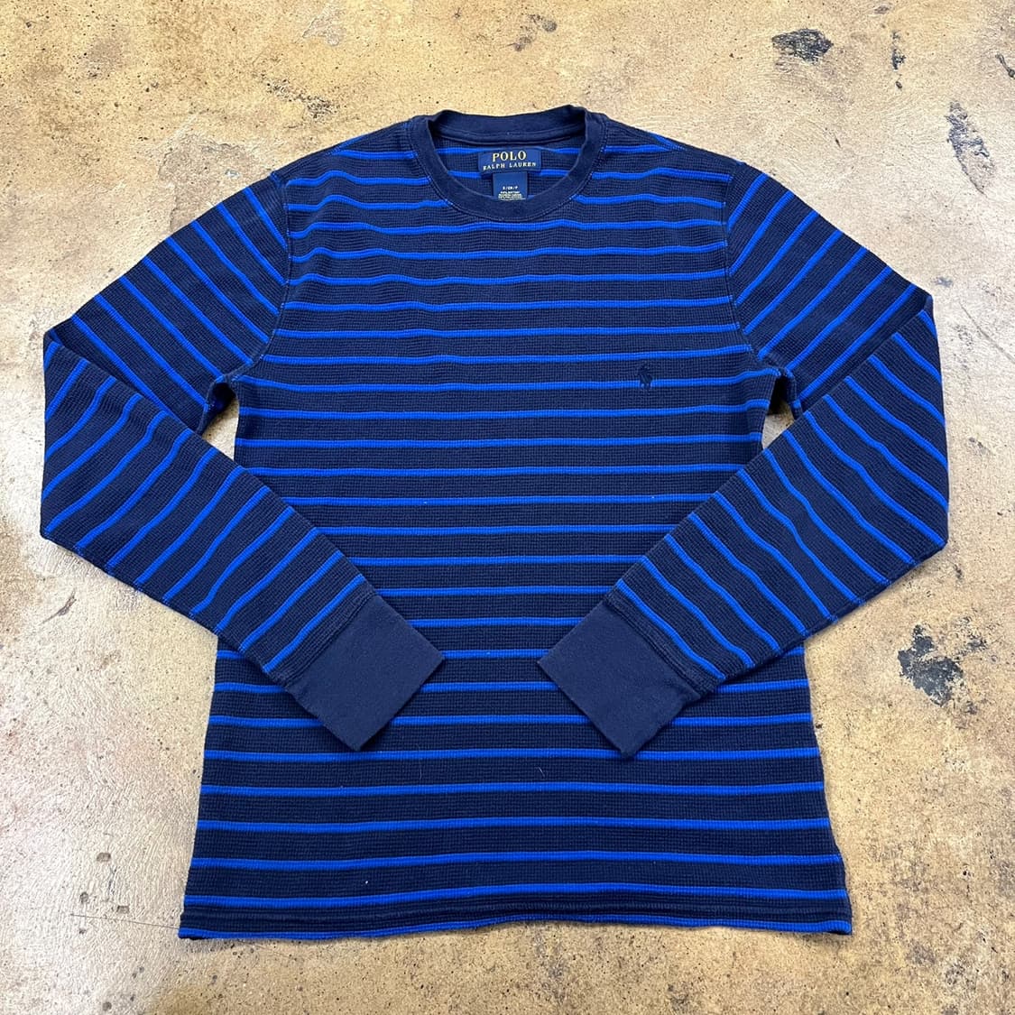 폴로 랄프로렌 스트라이프 블루 블랙 니트 롱슬리브  상품이미지2