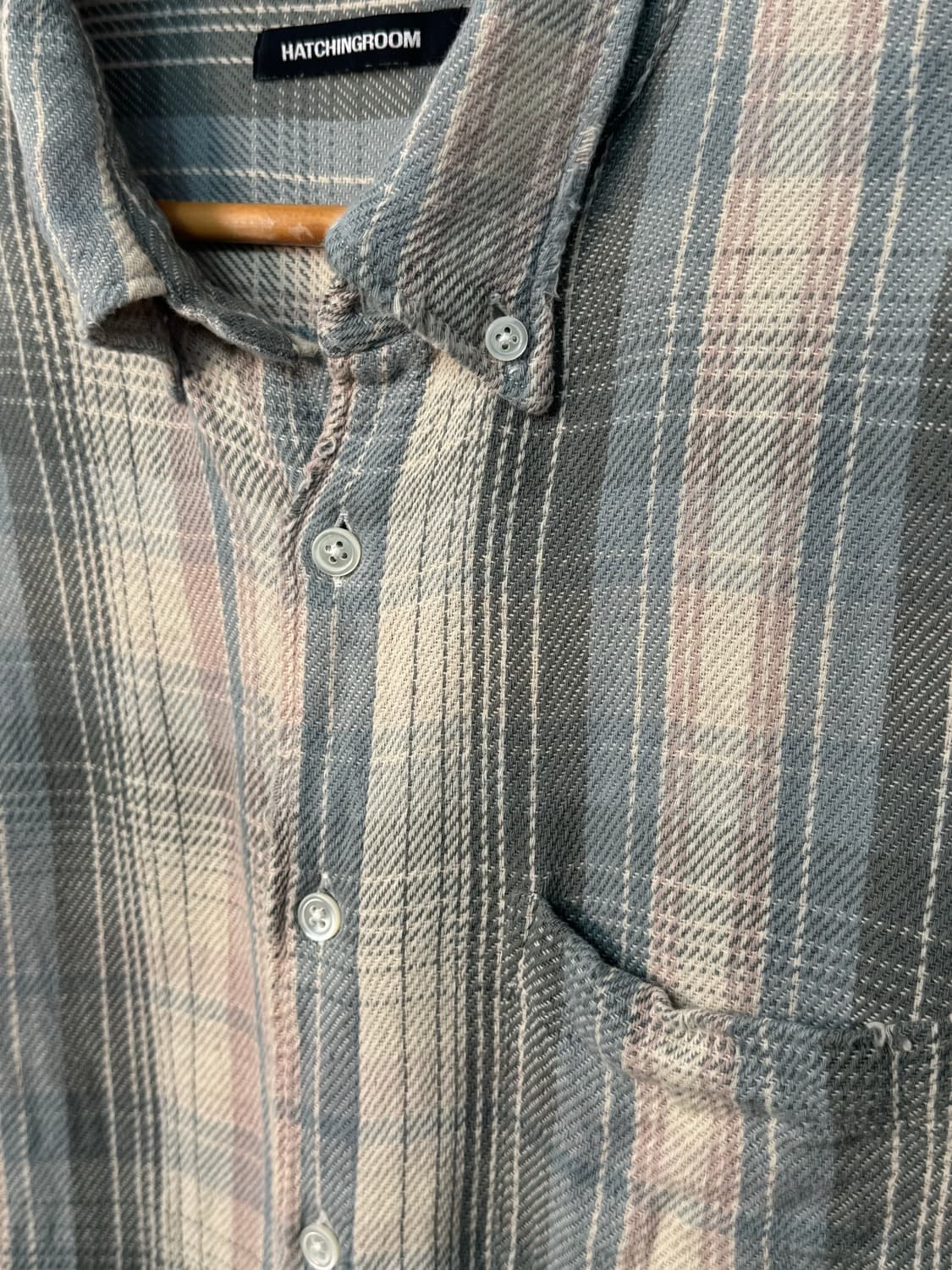 해칭룸 디스 체크셔츠 아이스크림/S25 상품이미지3